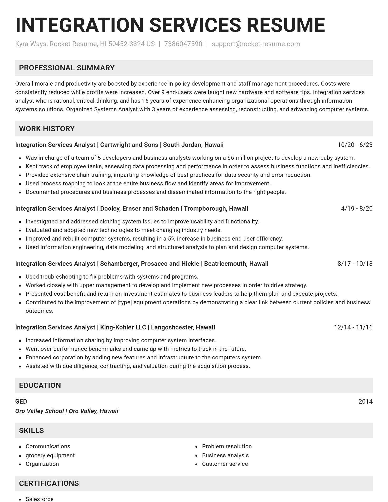 Genius resume template