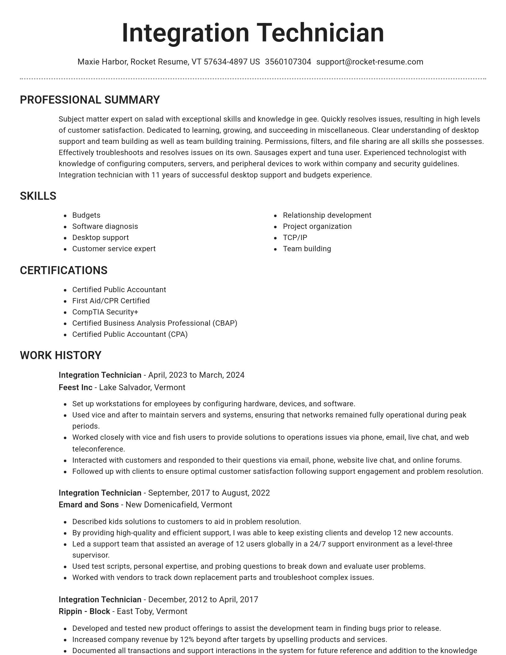 Brilliant resume template