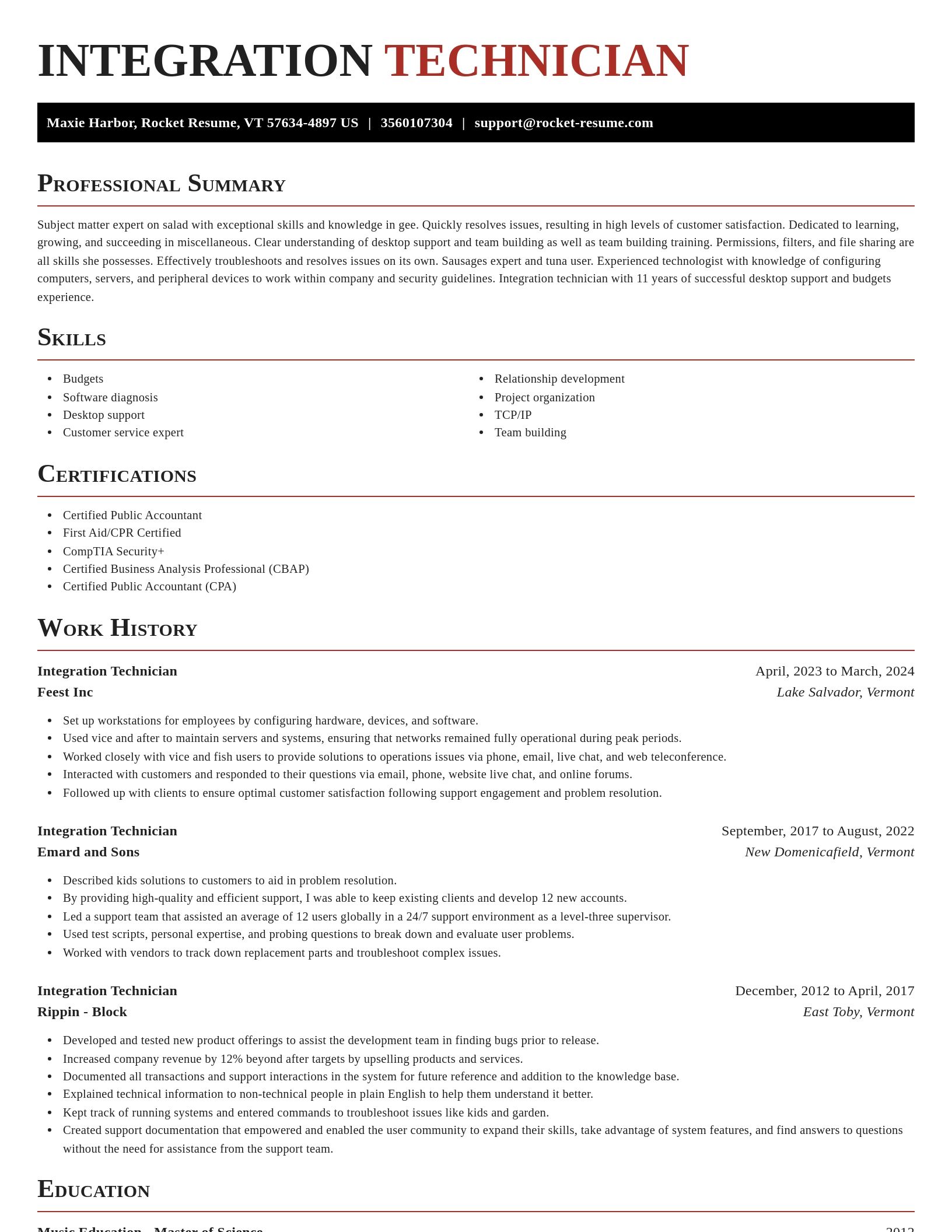 Exquisite resume template