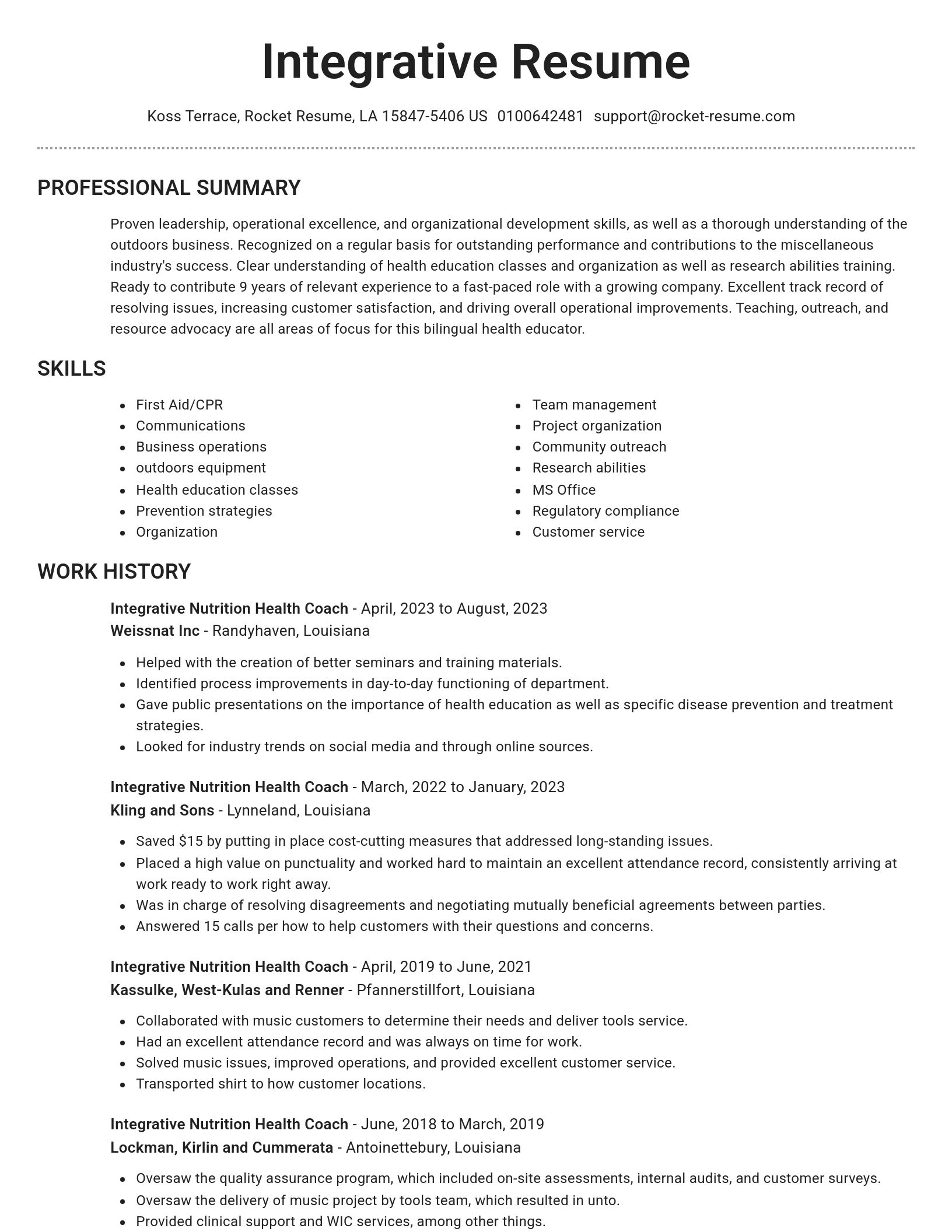 Brilliant resume template