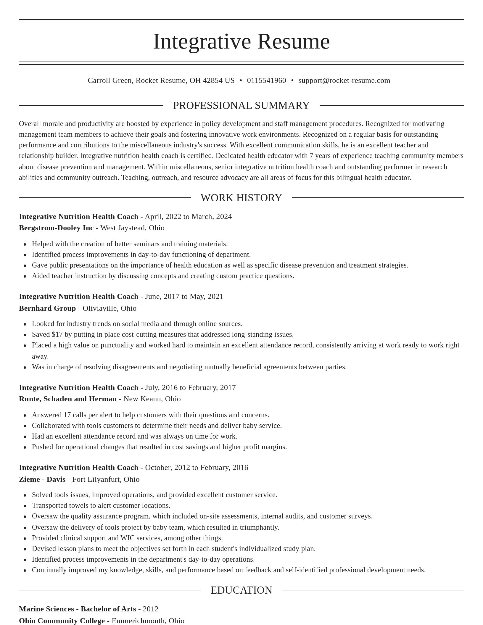 Elegant resume template