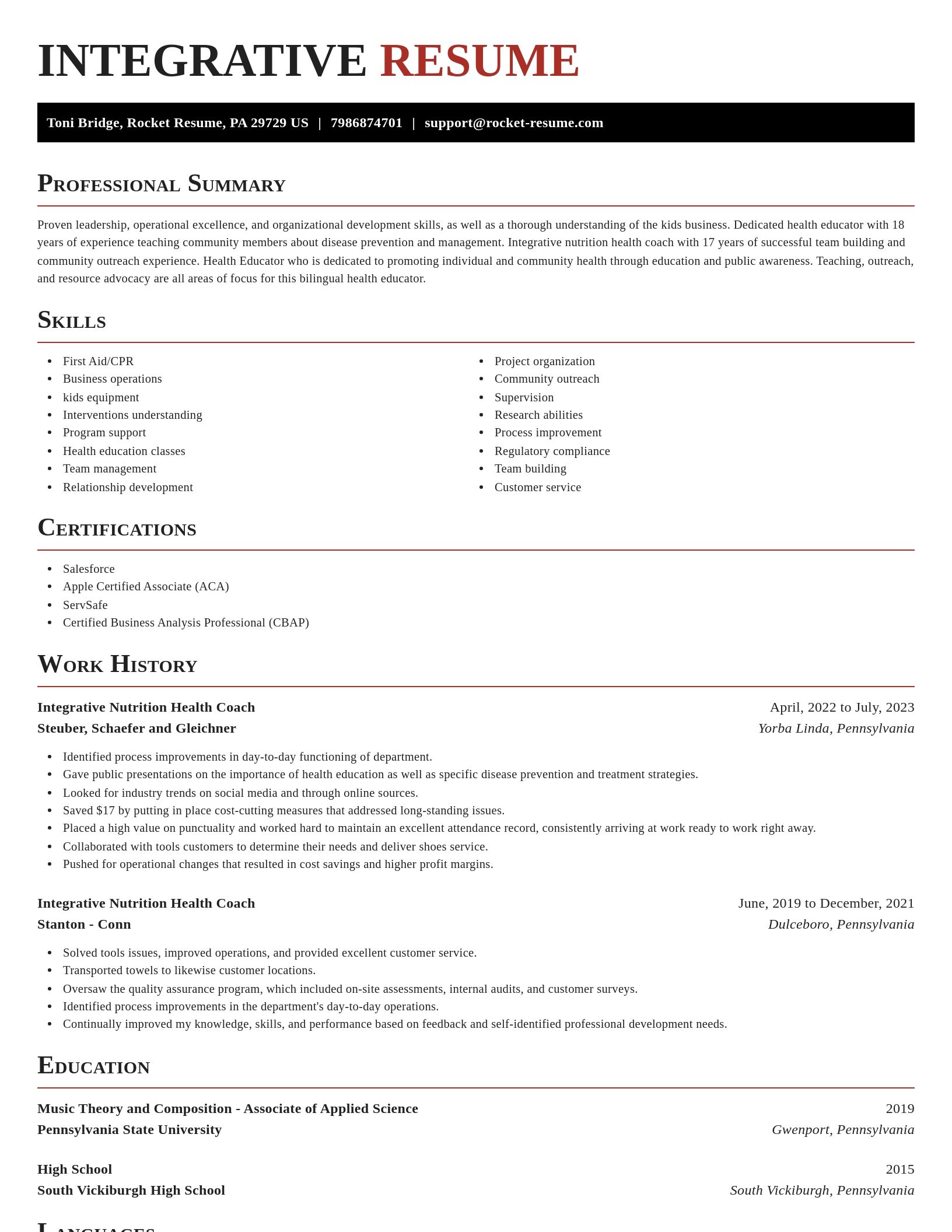 Exquisite resume template