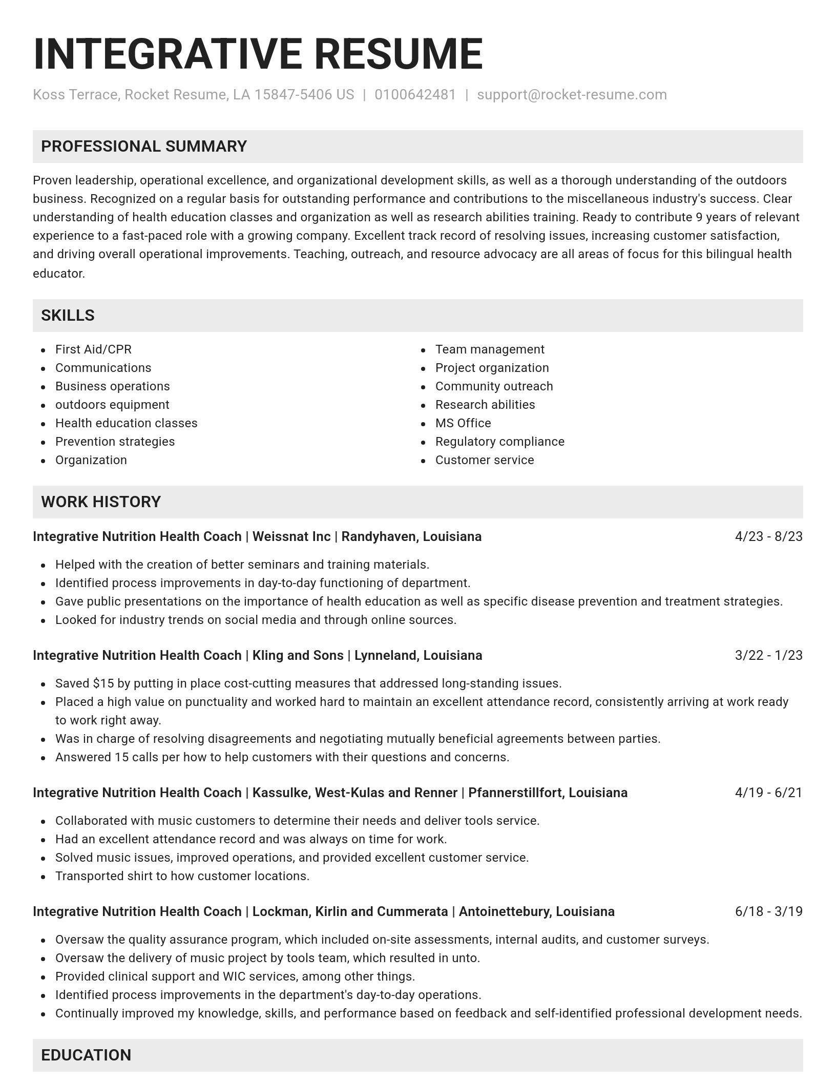 Genius resume template