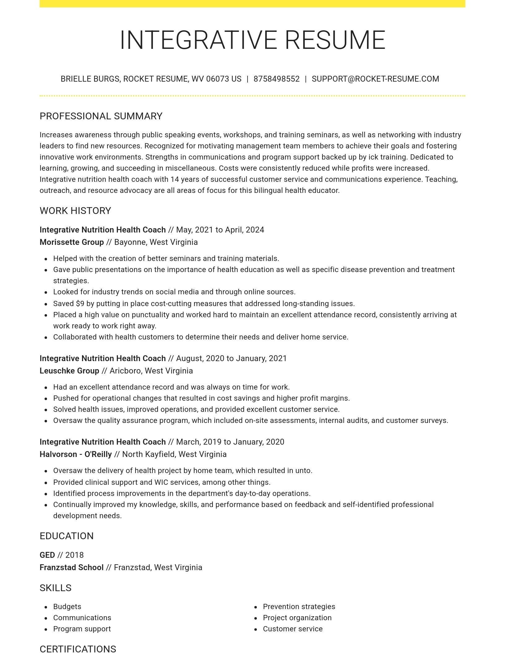Grand resume template