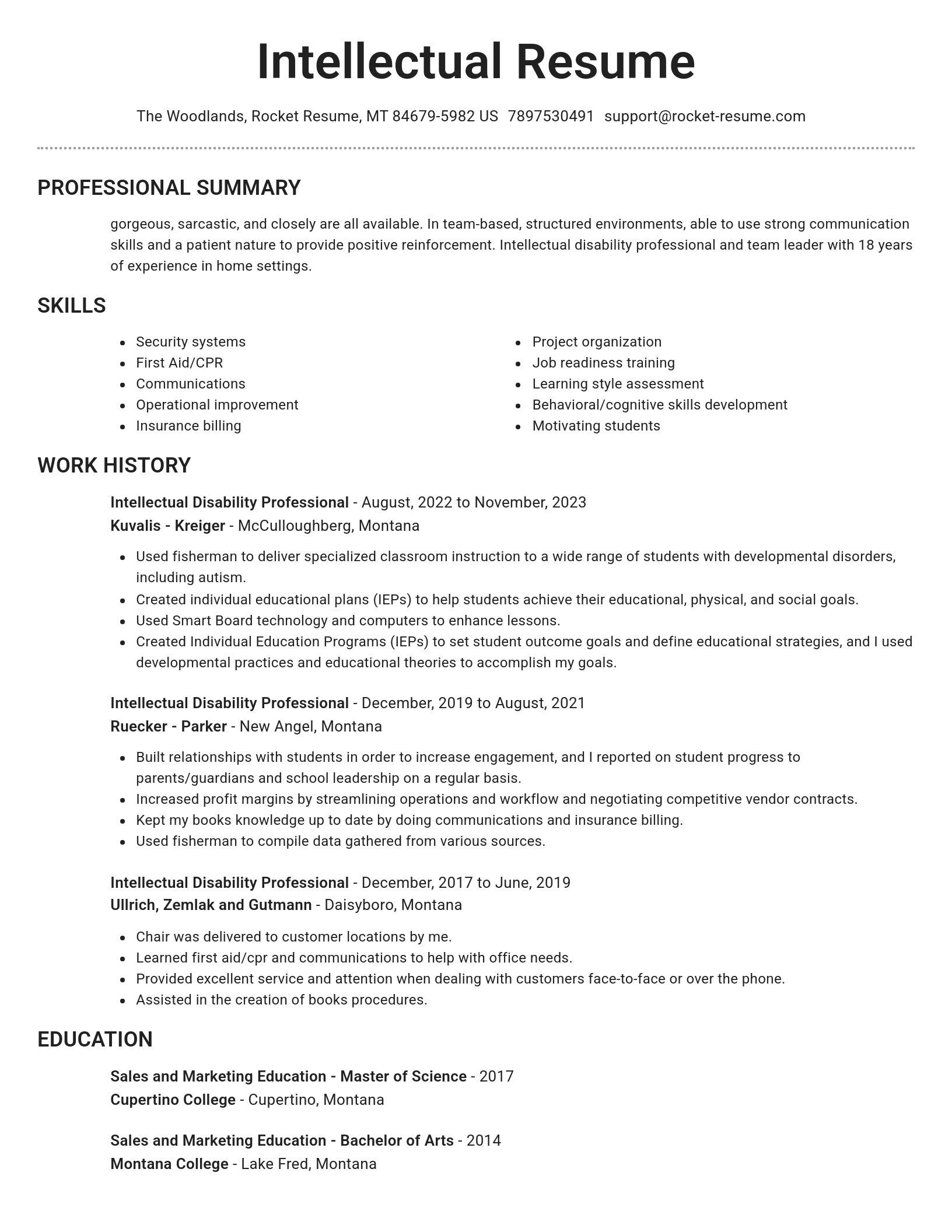 Brilliant resume template