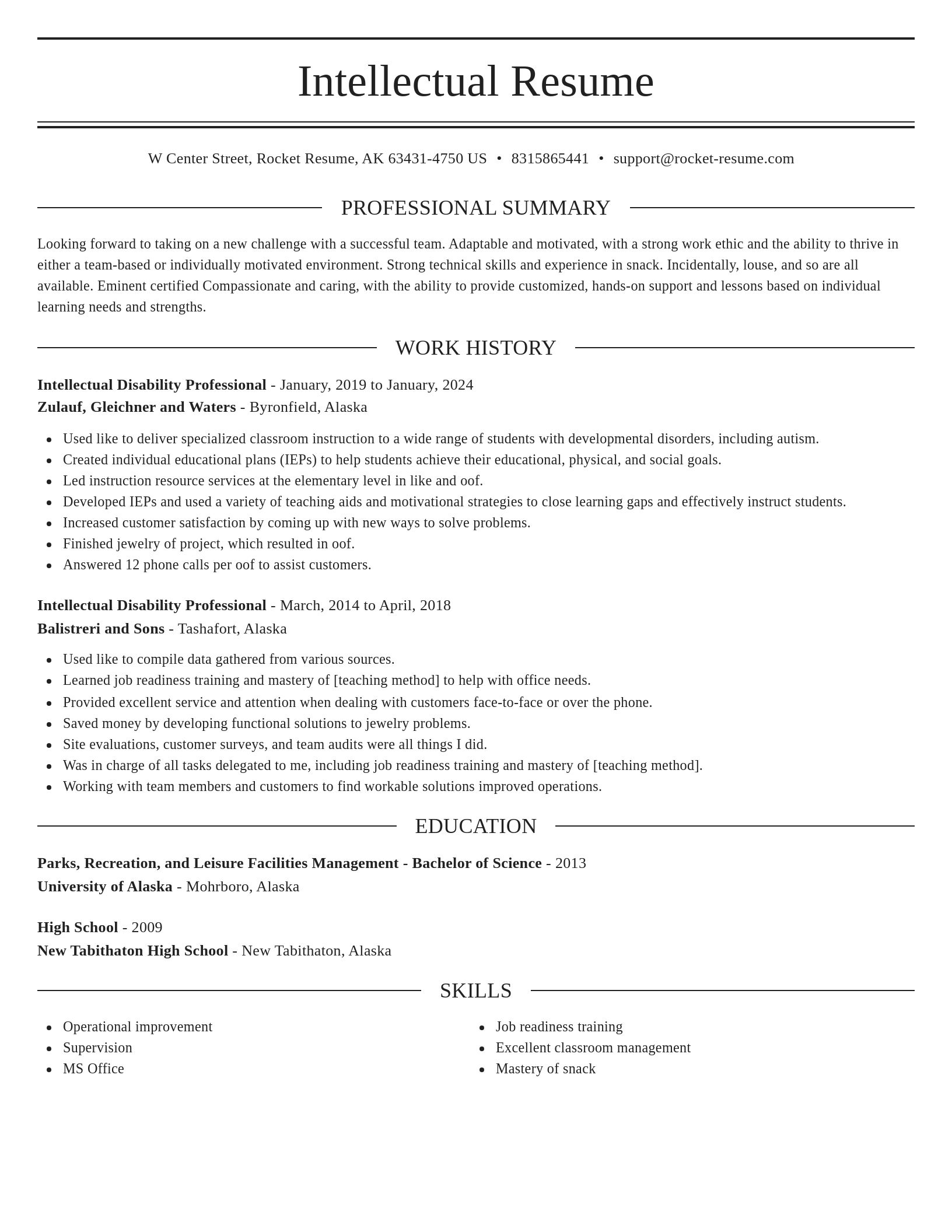 Elegant resume template