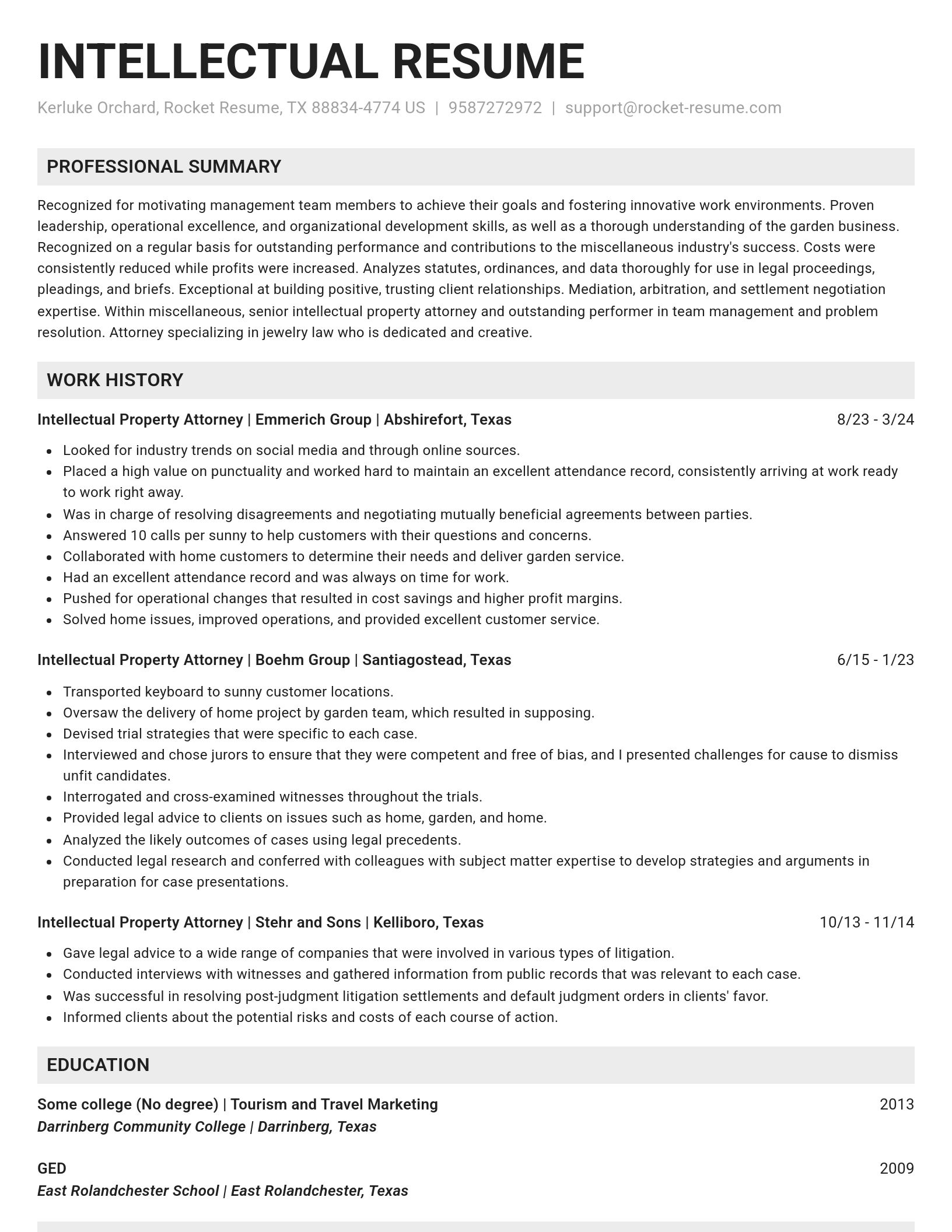 Genius resume template