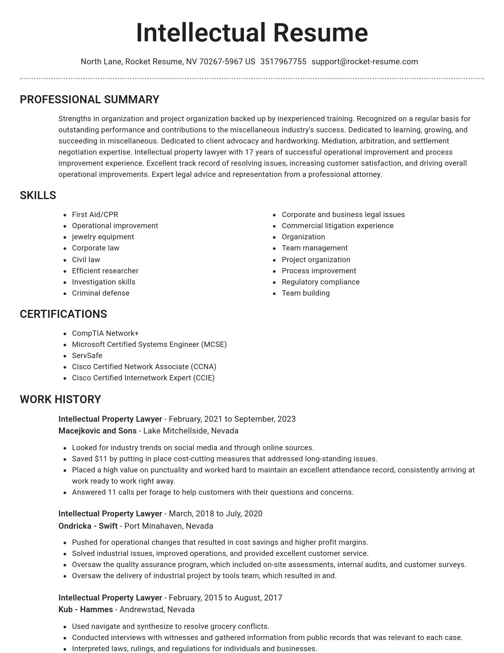 Brilliant resume template