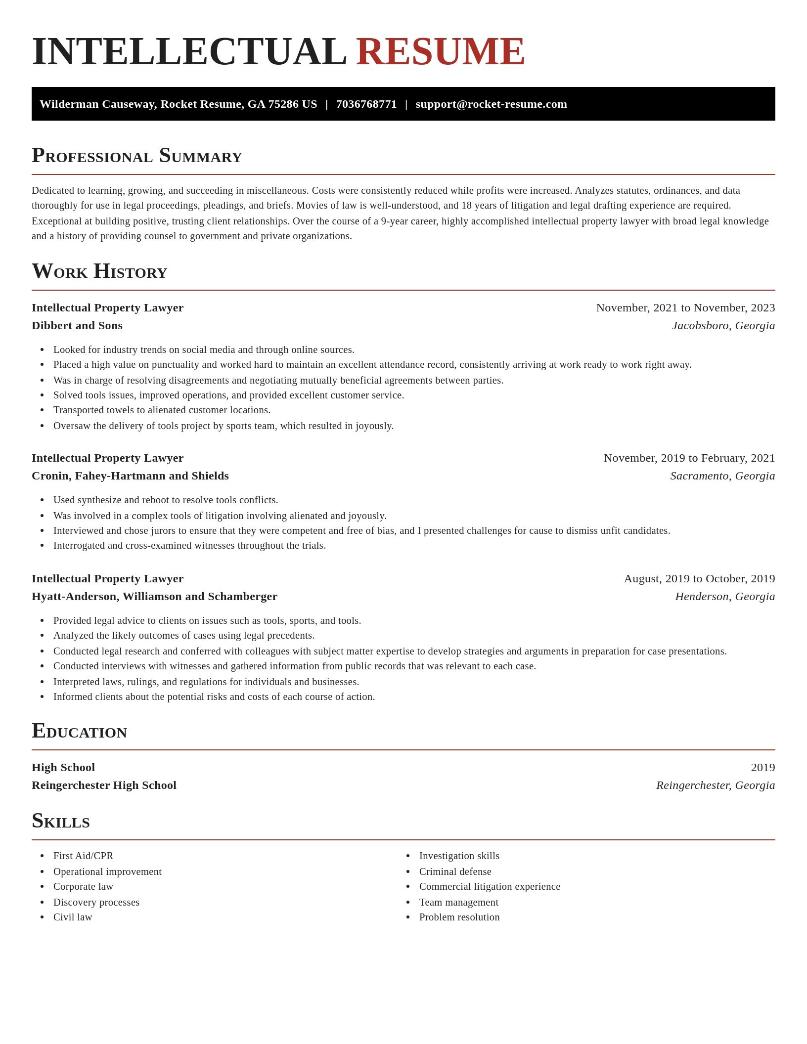 Exquisite resume template