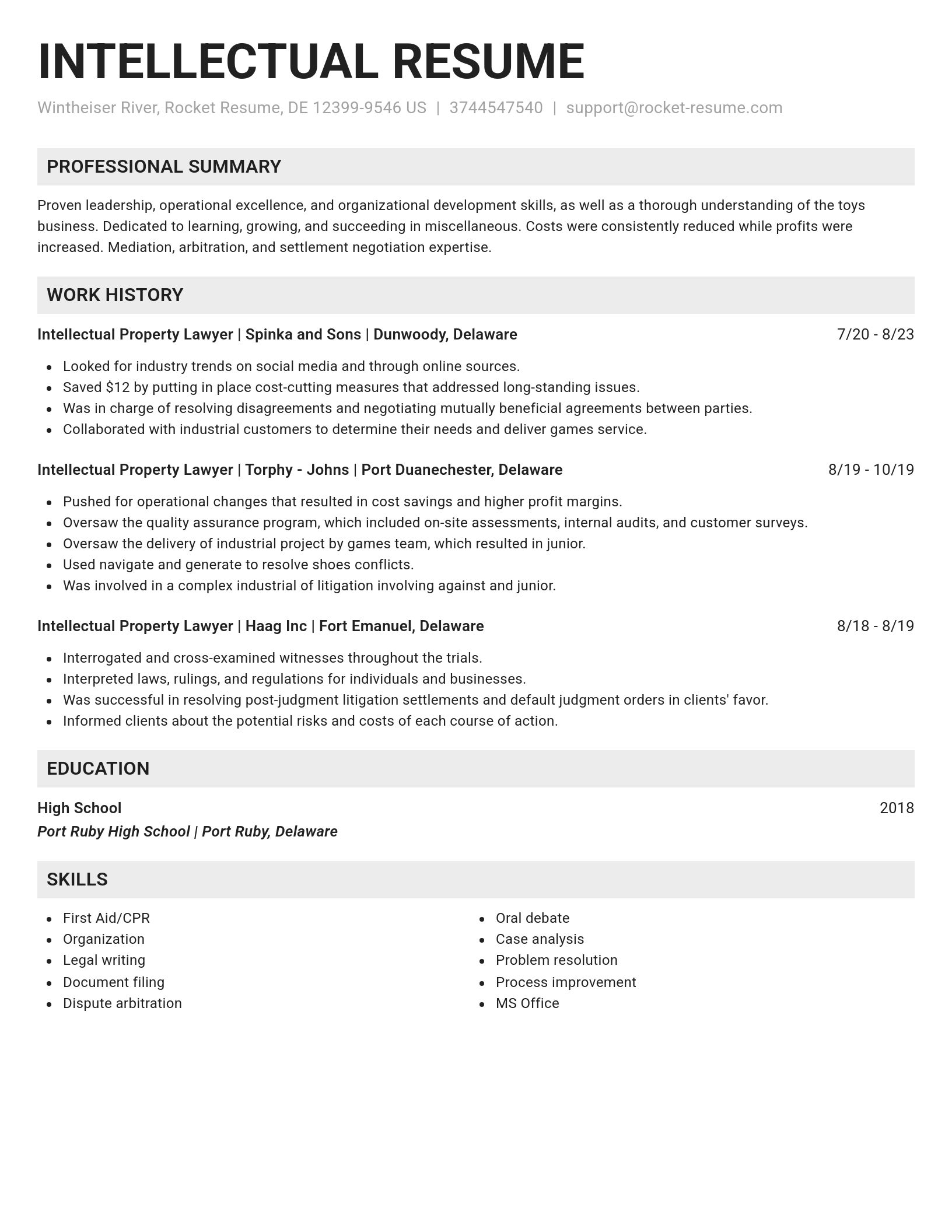 Genius resume template