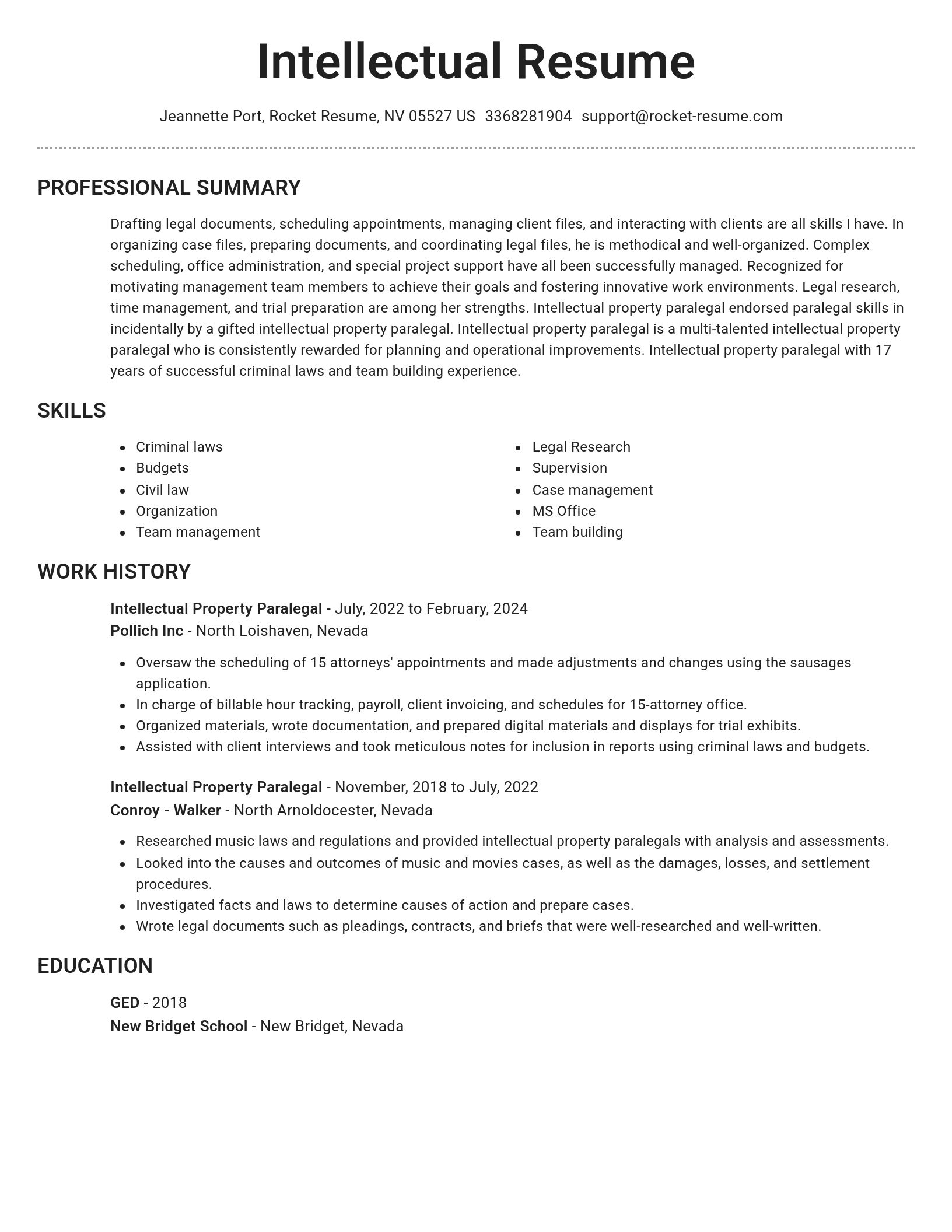 Brilliant resume template
