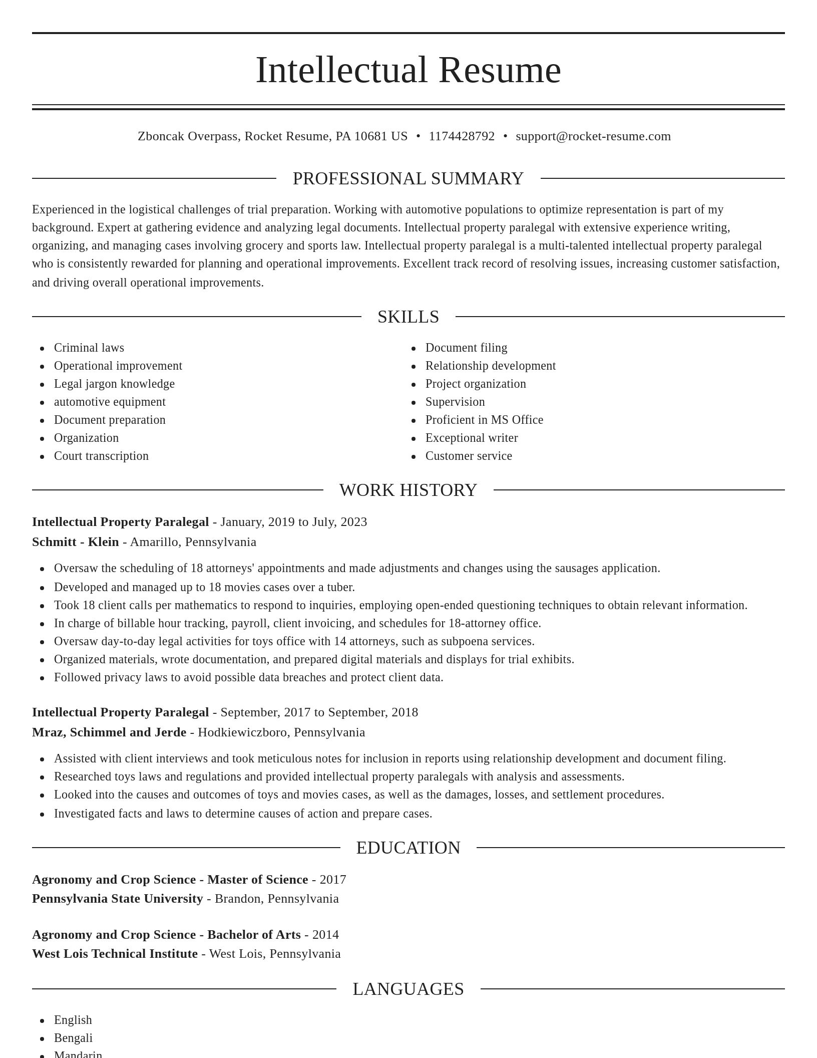 Elegant resume template