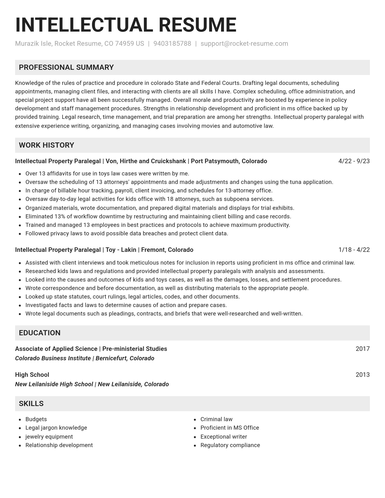 Genius resume template
