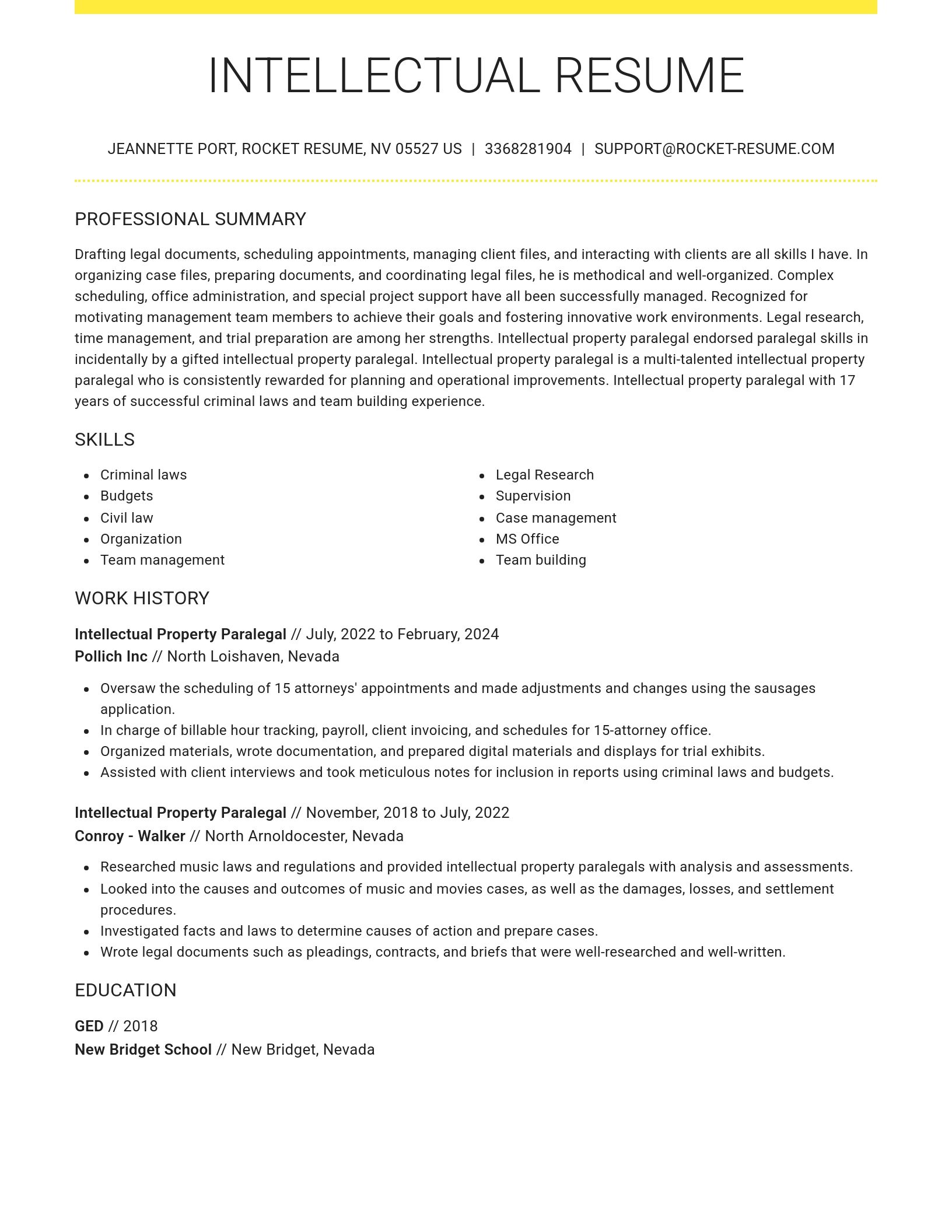 Grand resume template