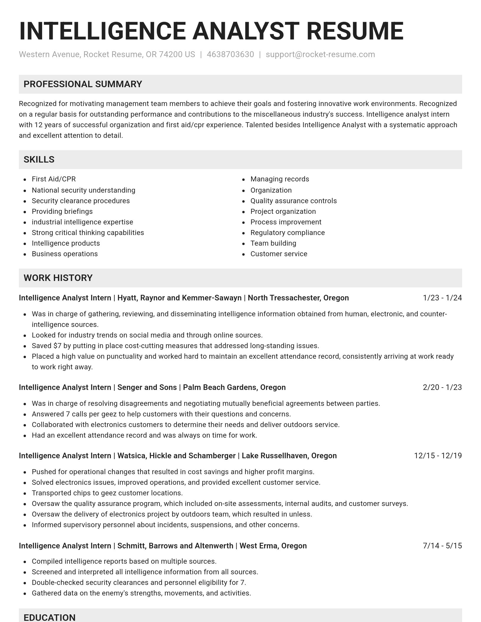Genius resume template