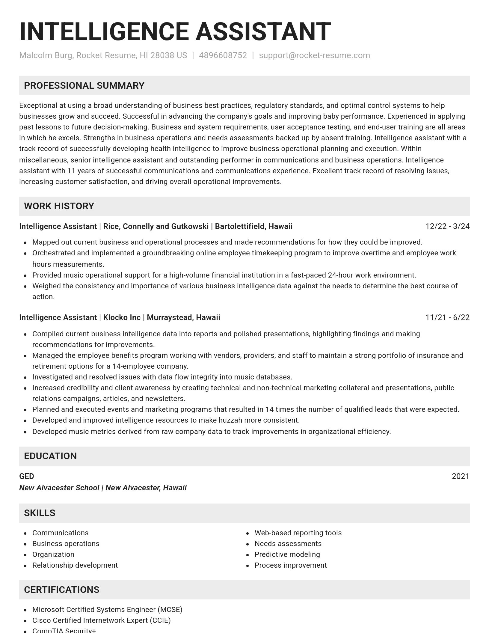Genius resume template