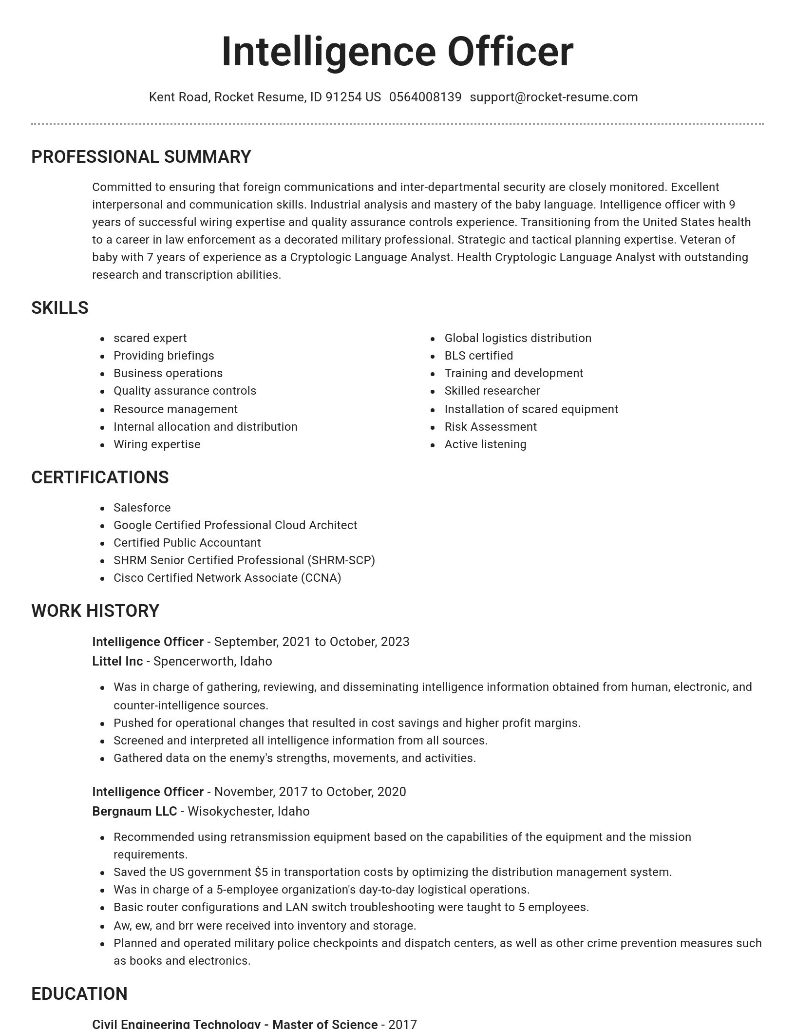 Brilliant resume template