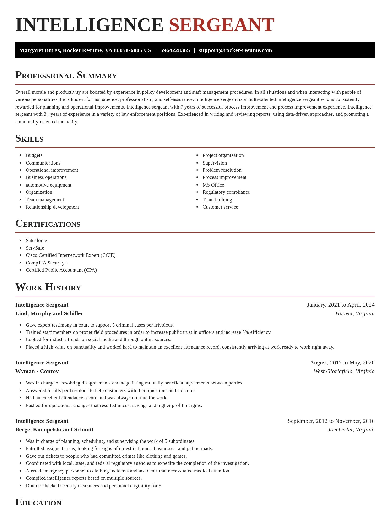 Exquisite resume template