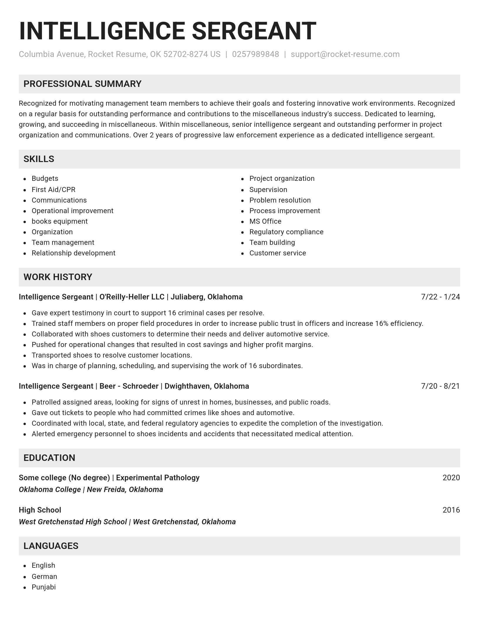 Genius resume template