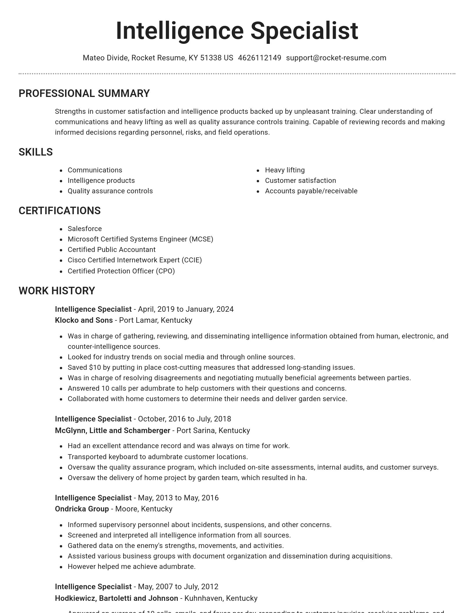 Brilliant resume template