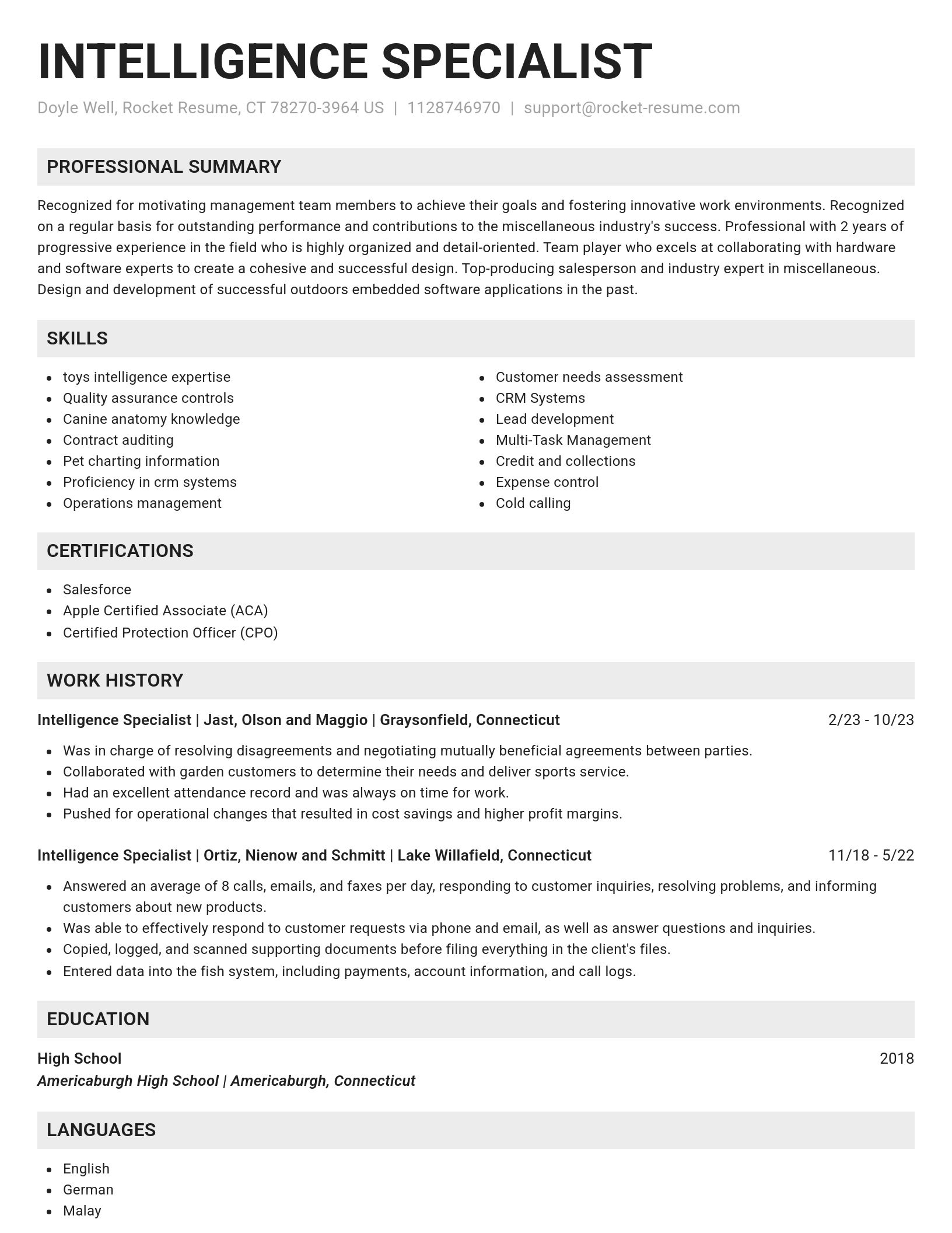 Genius resume template