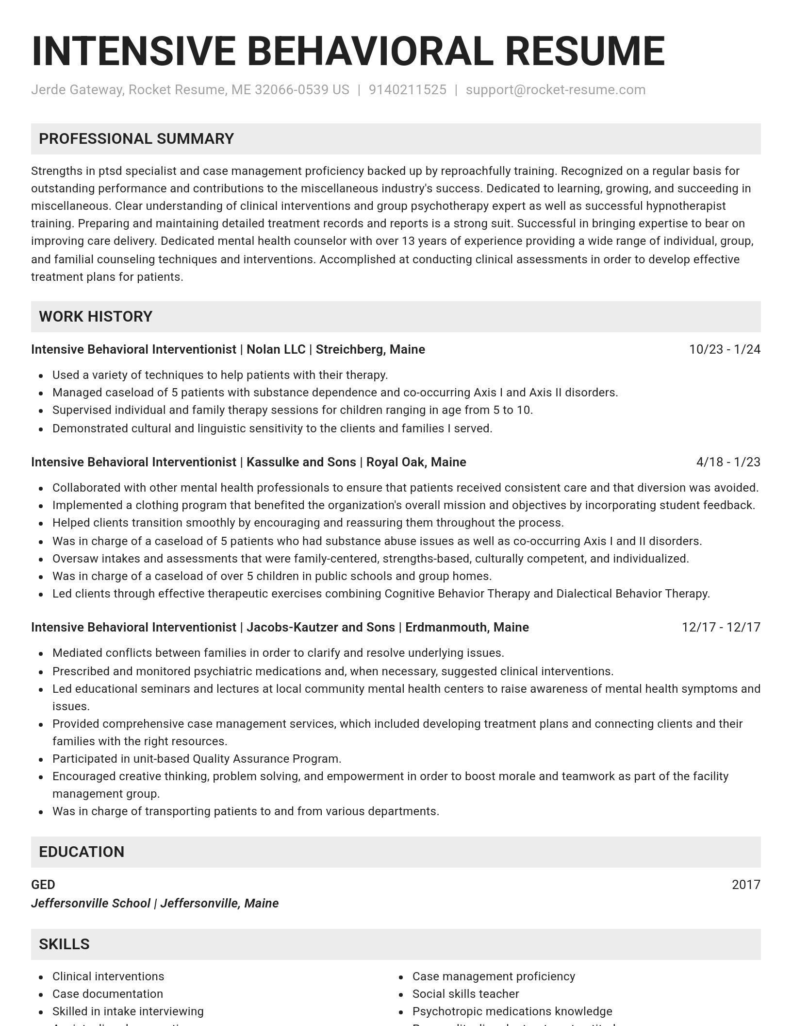 Genius resume template