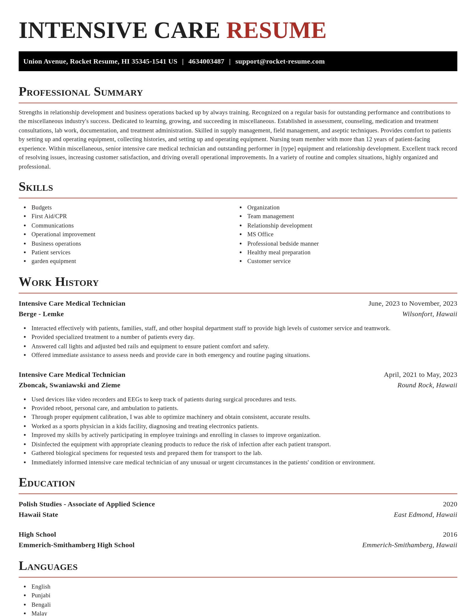 Exquisite resume template