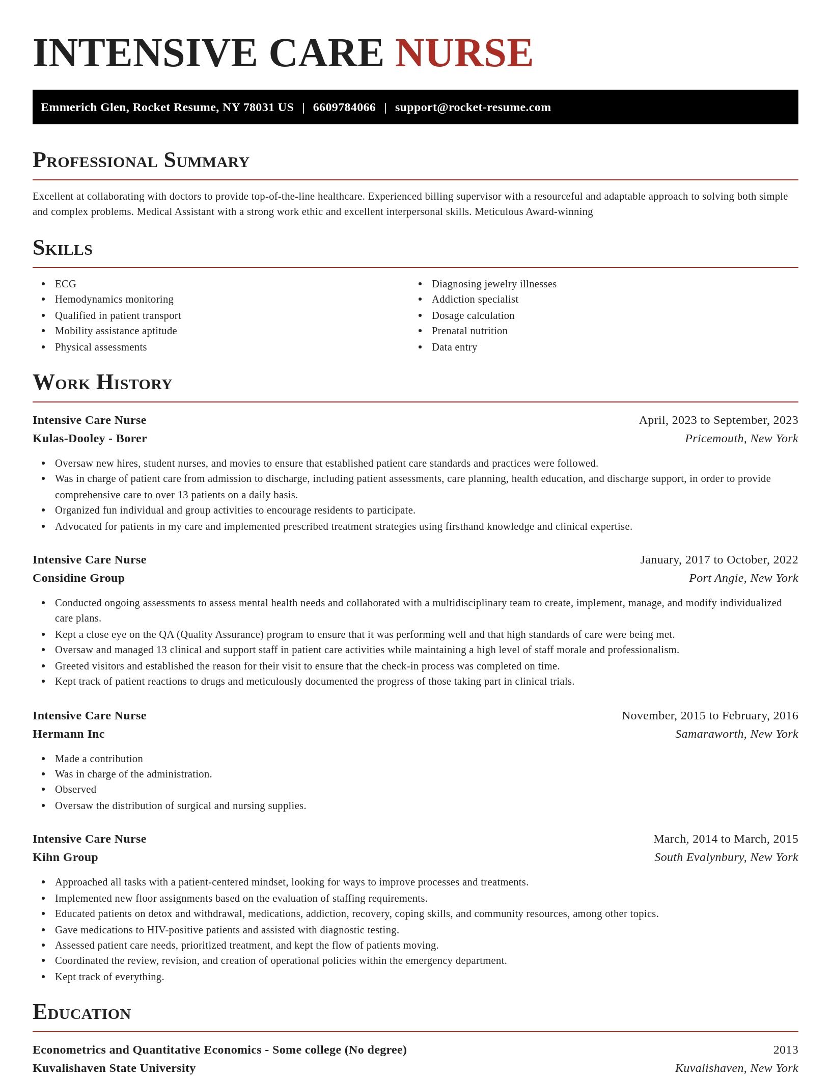 Exquisite resume template