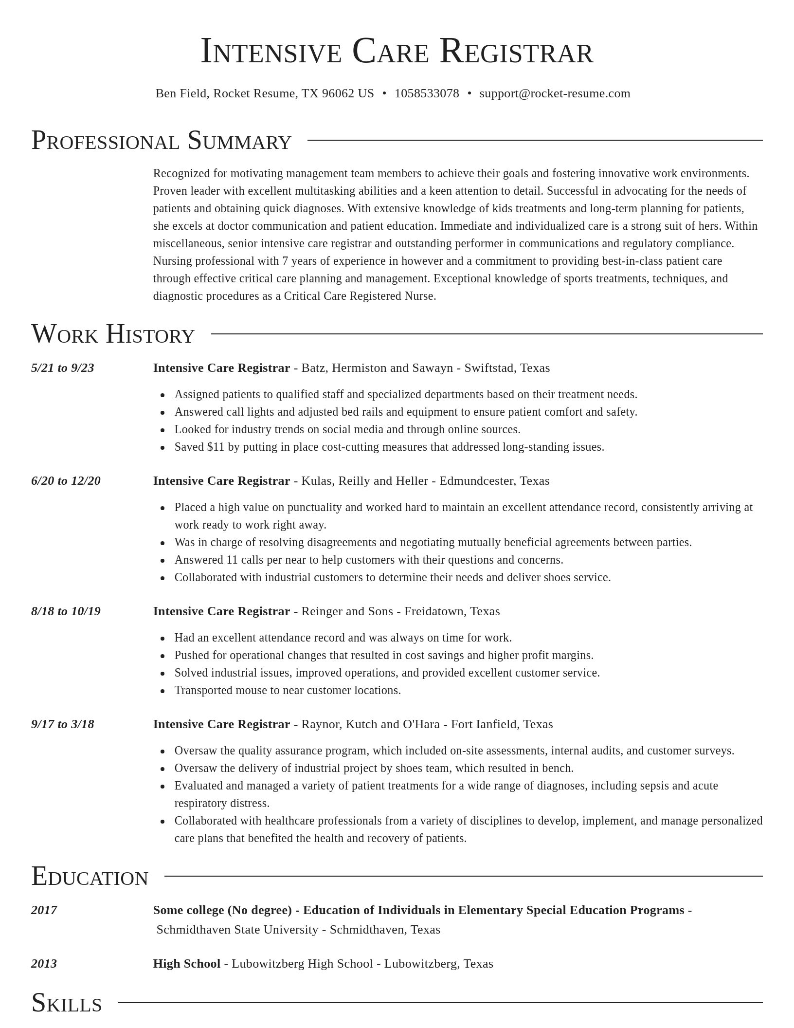 Director resume template