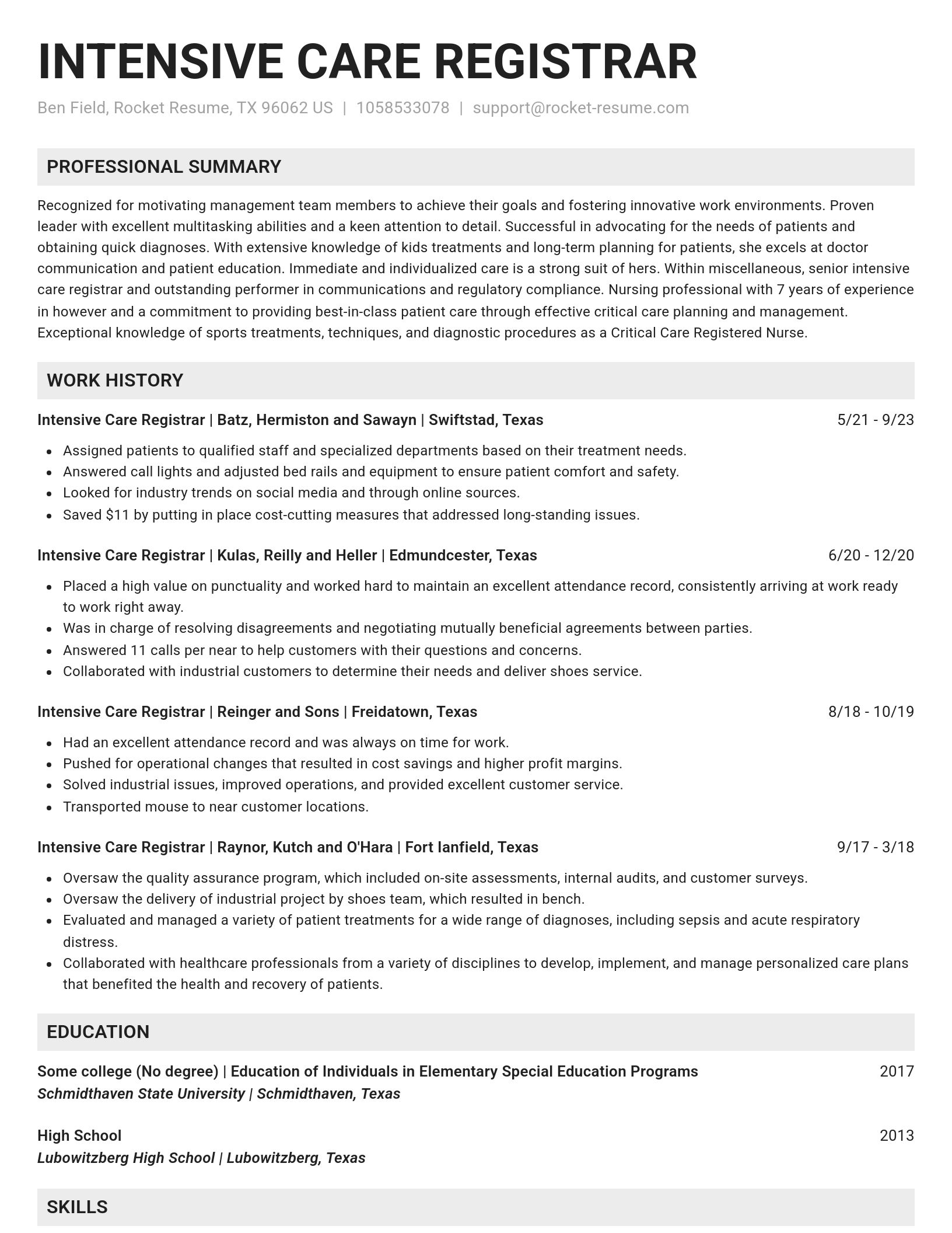 Genius resume template