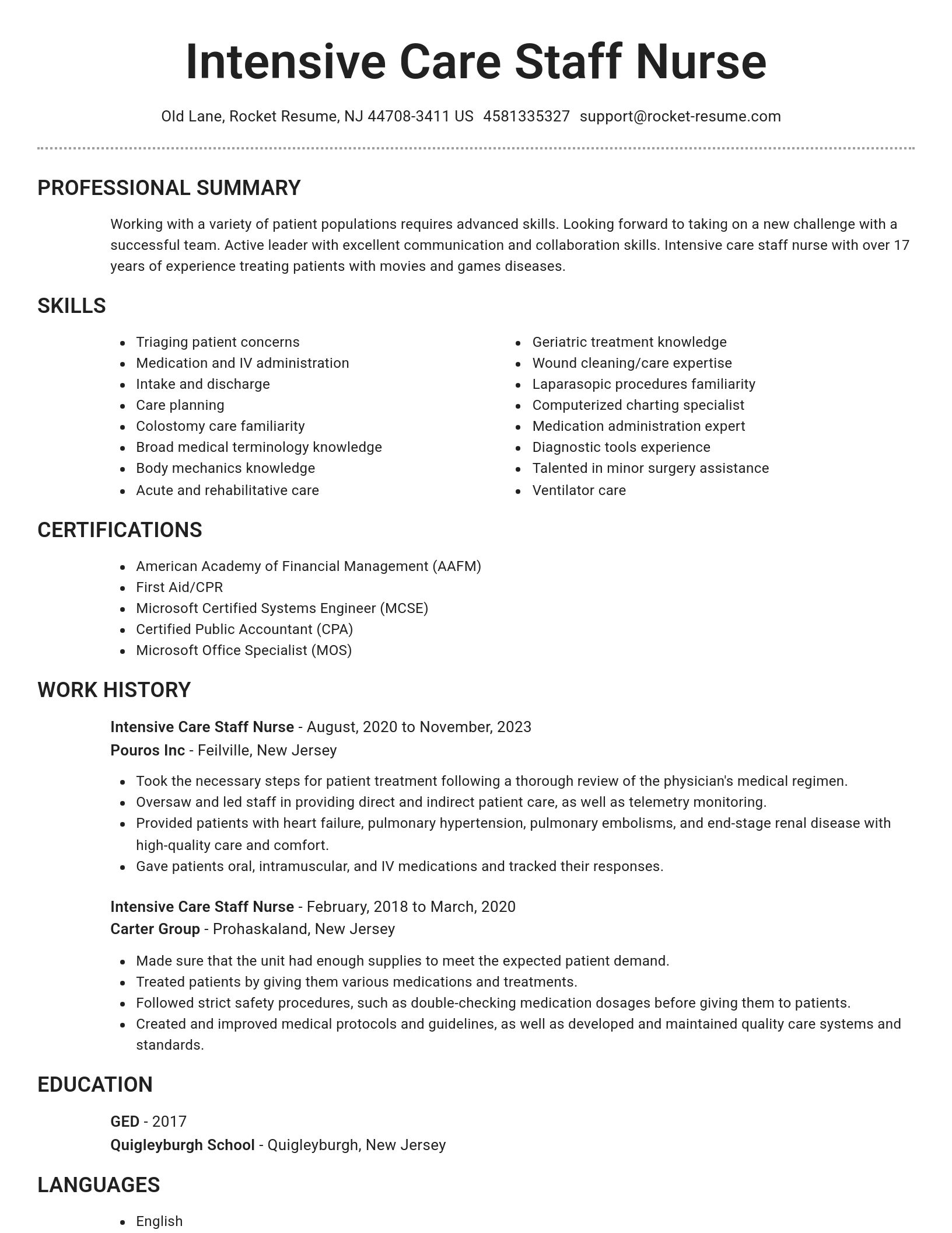 Brilliant resume template
