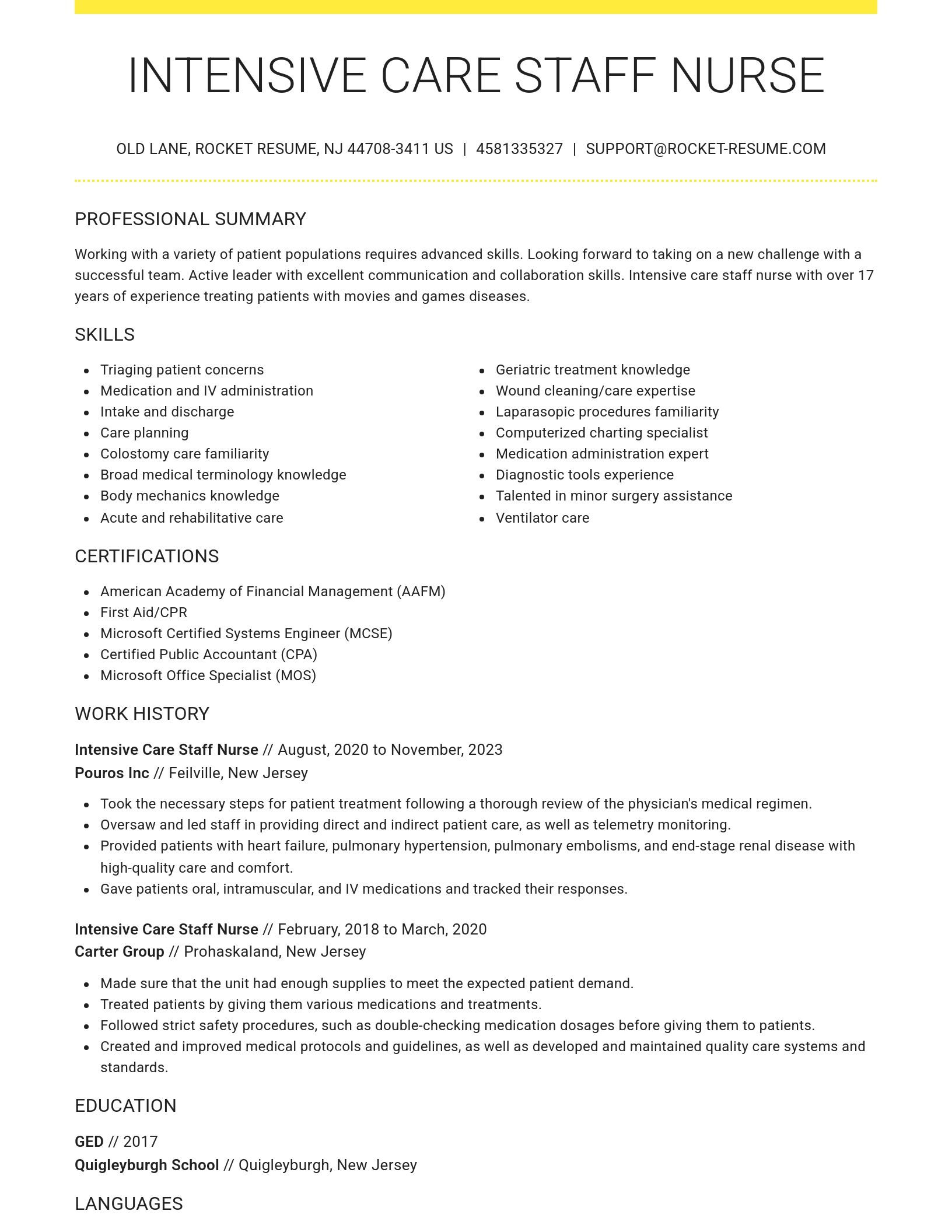 Grand resume template