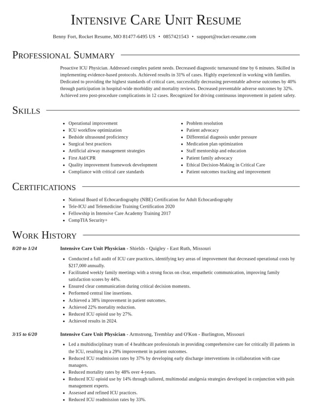 Director resume template