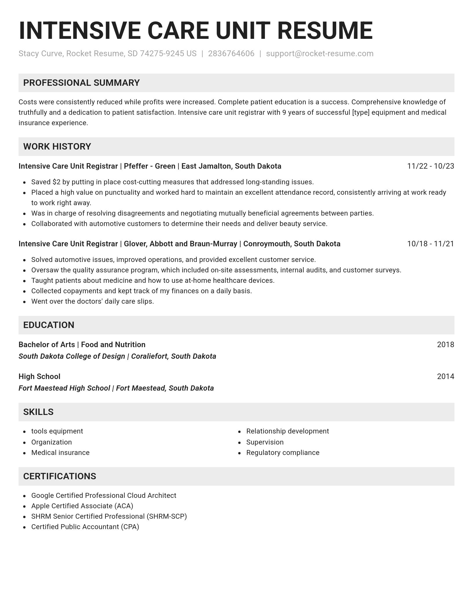 Genius resume template
