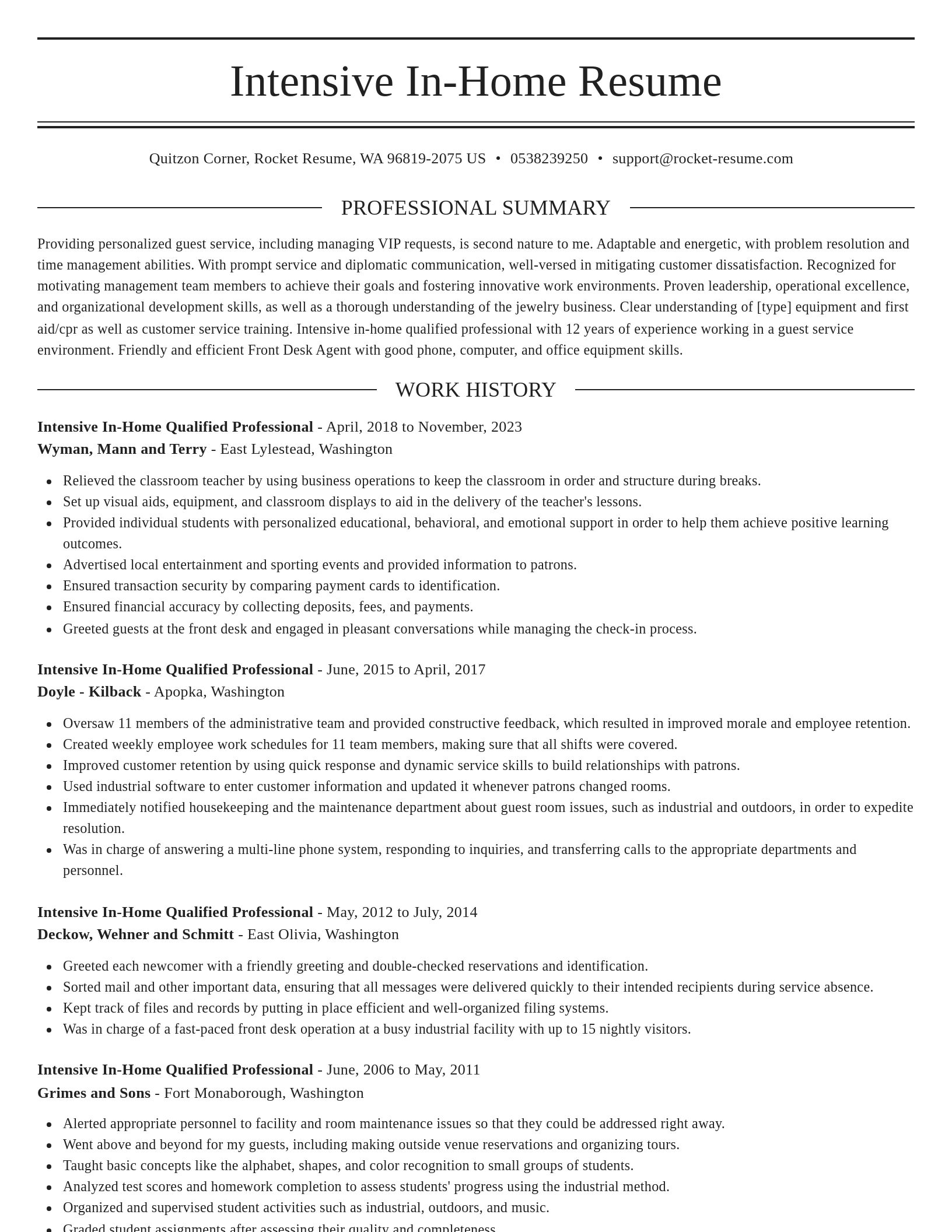 Elegant resume template