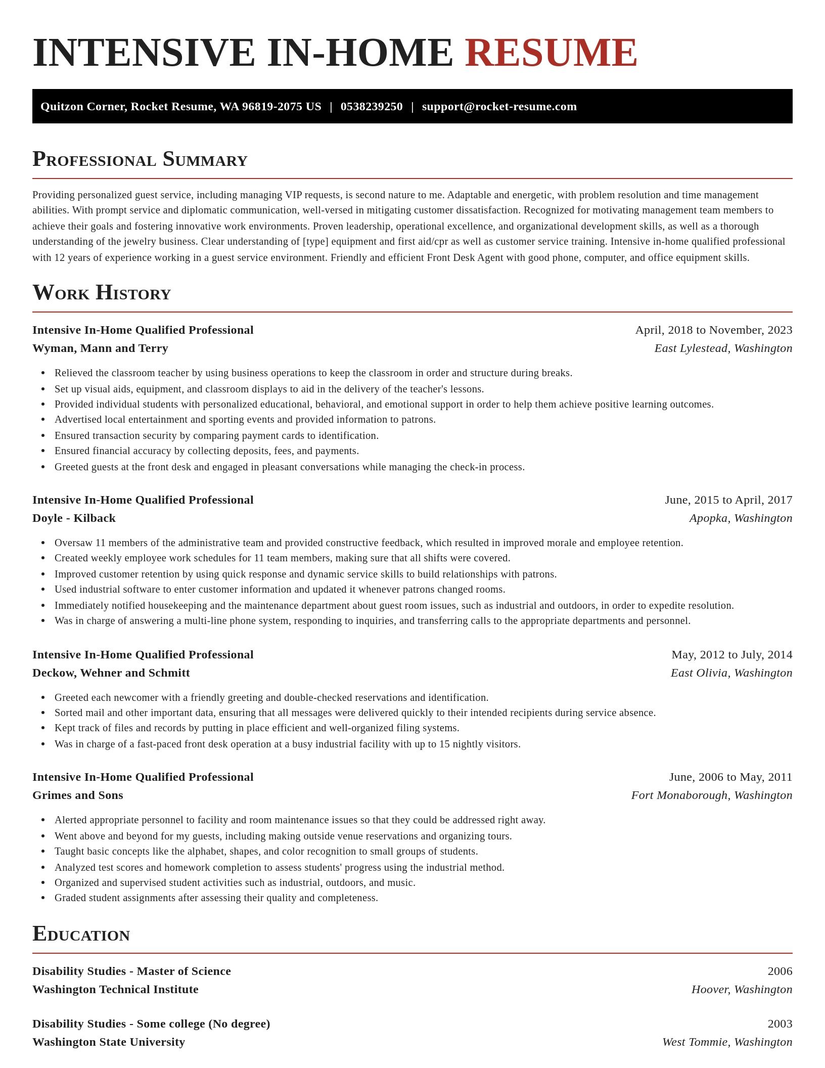 Exquisite resume template