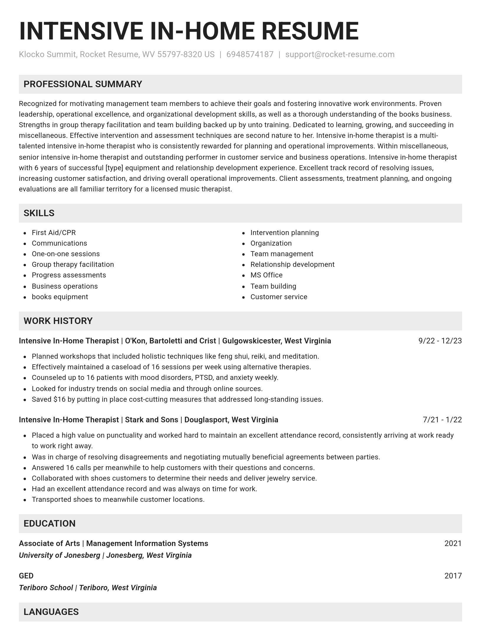 Genius resume template