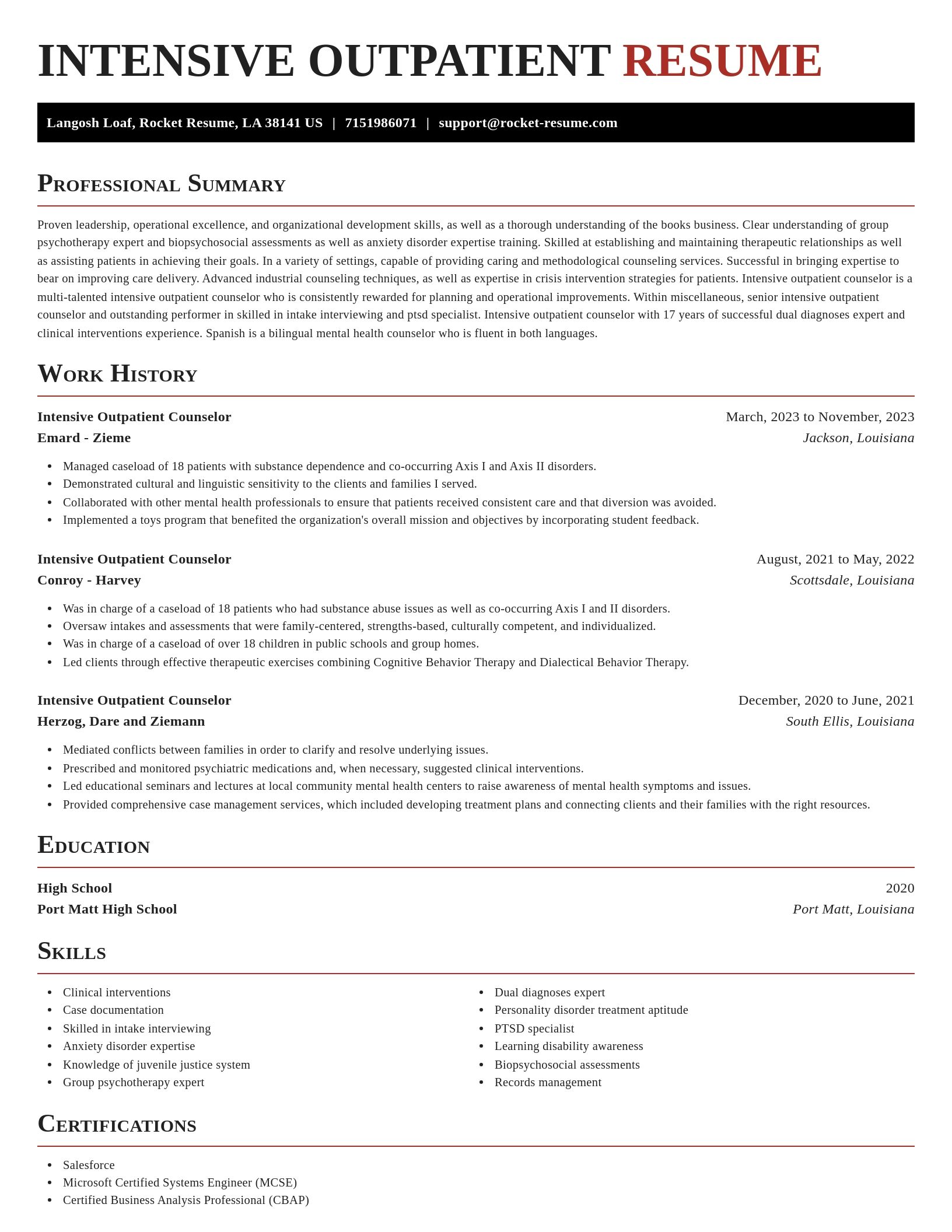 Exquisite resume template