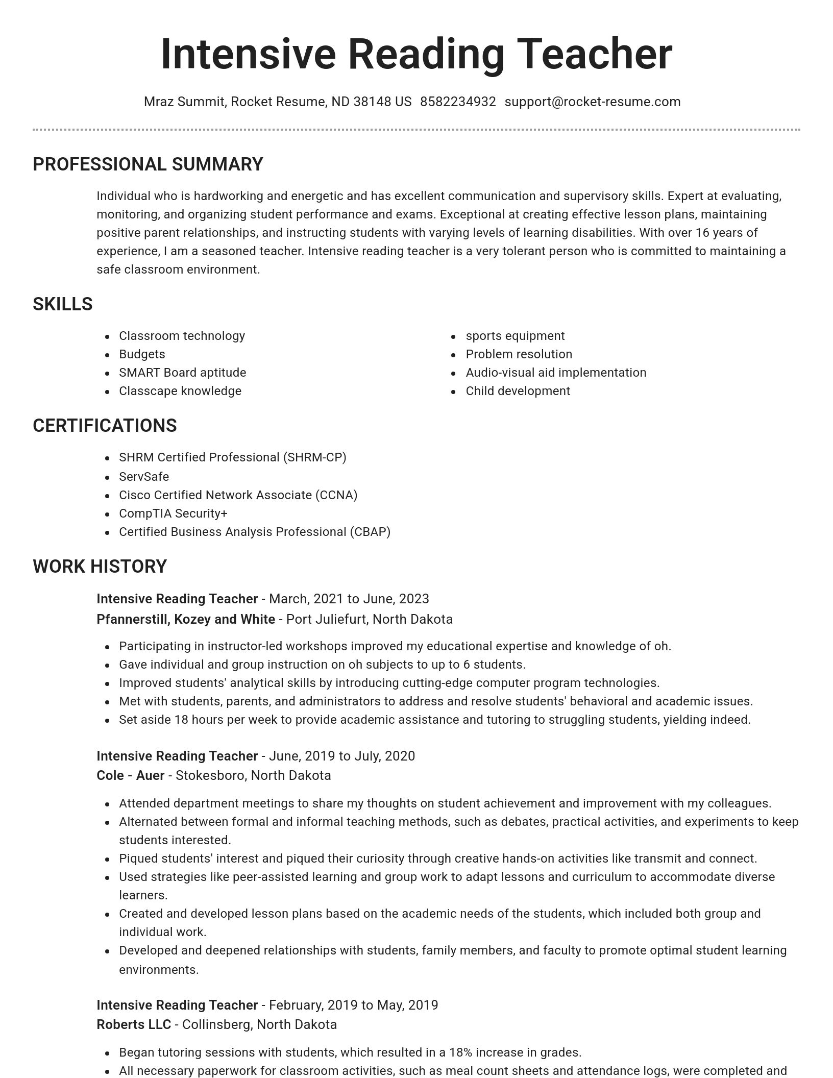 Brilliant resume template
