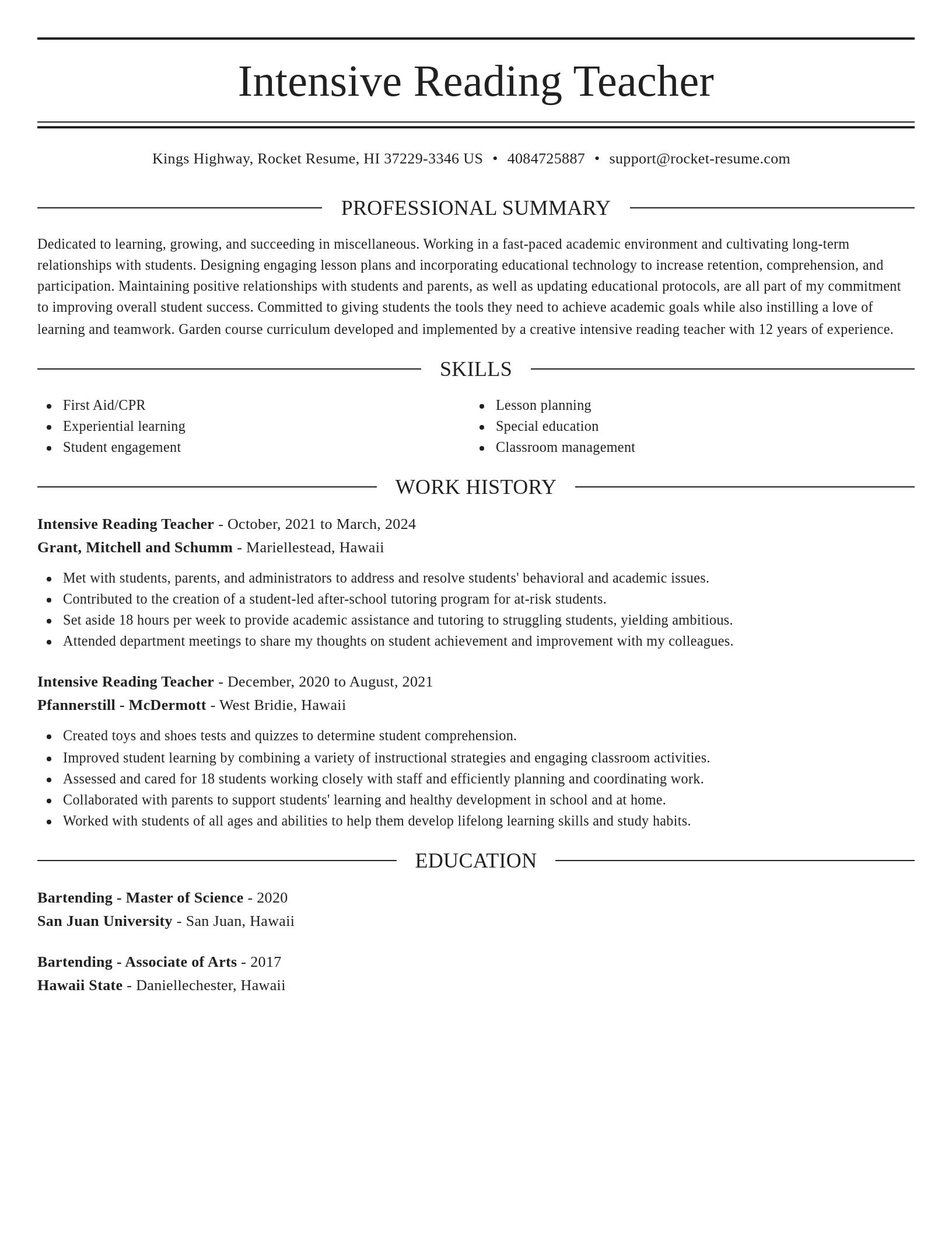 Elegant resume template