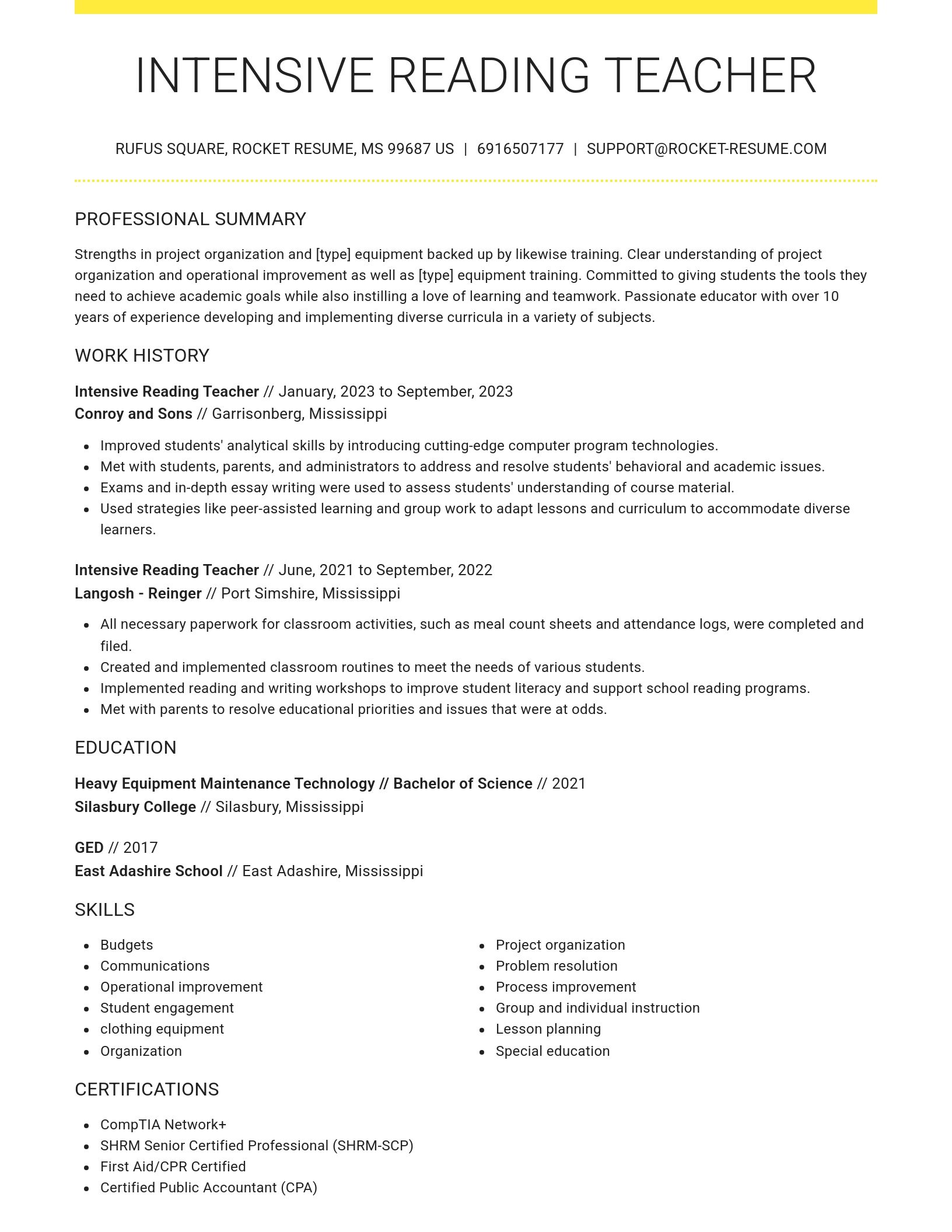 Grand resume template