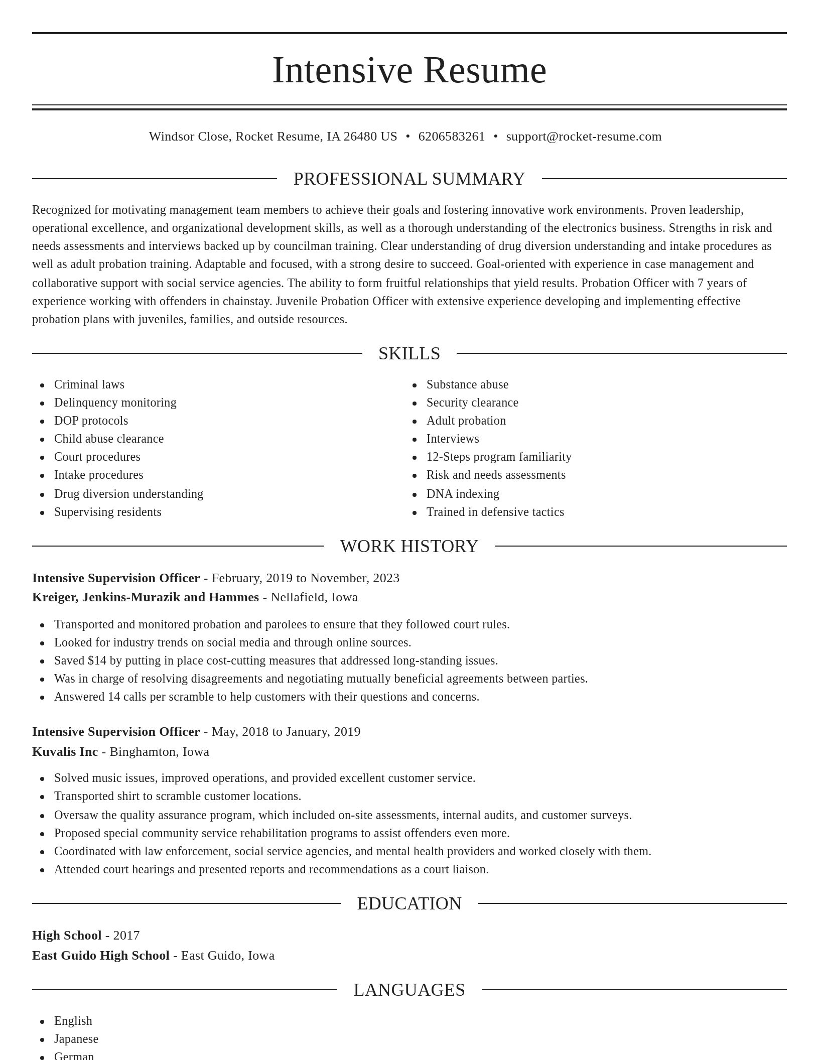 Elegant resume template