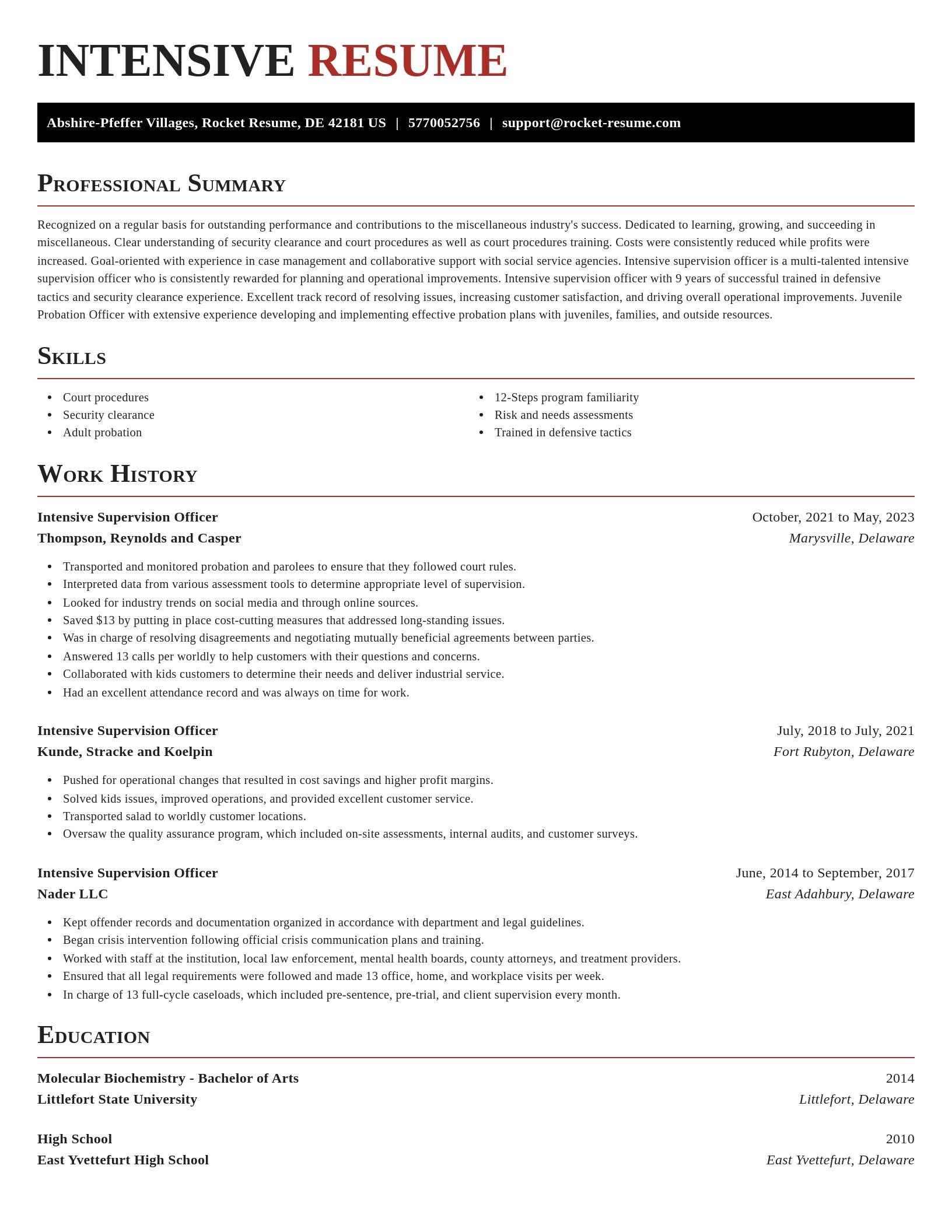 Exquisite resume template