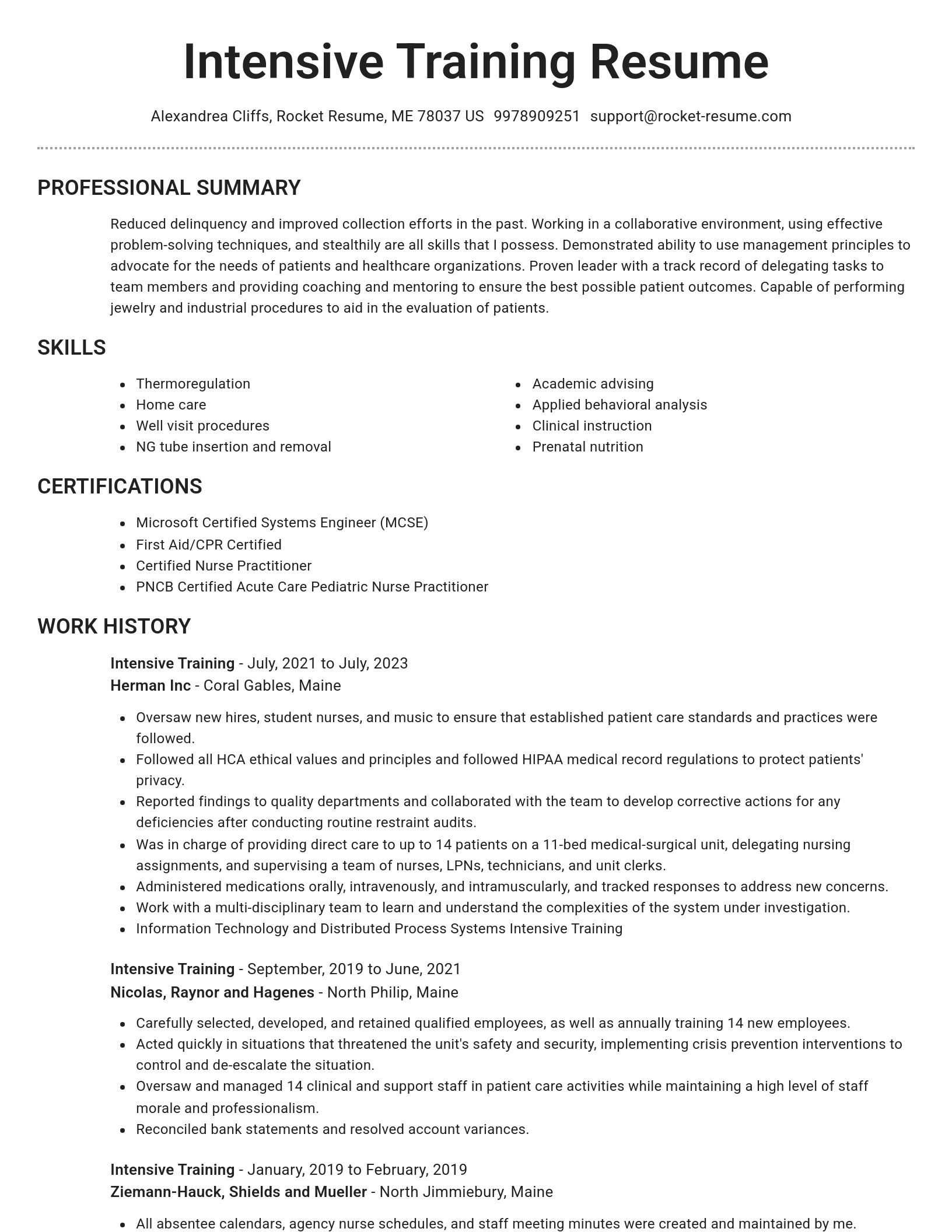 Brilliant resume template