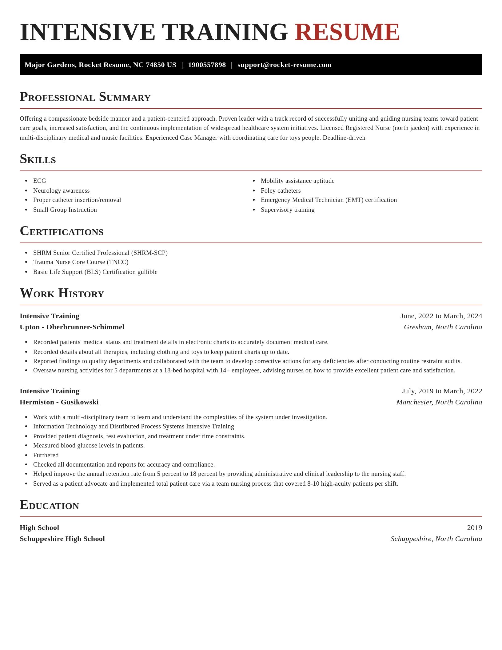Exquisite resume template