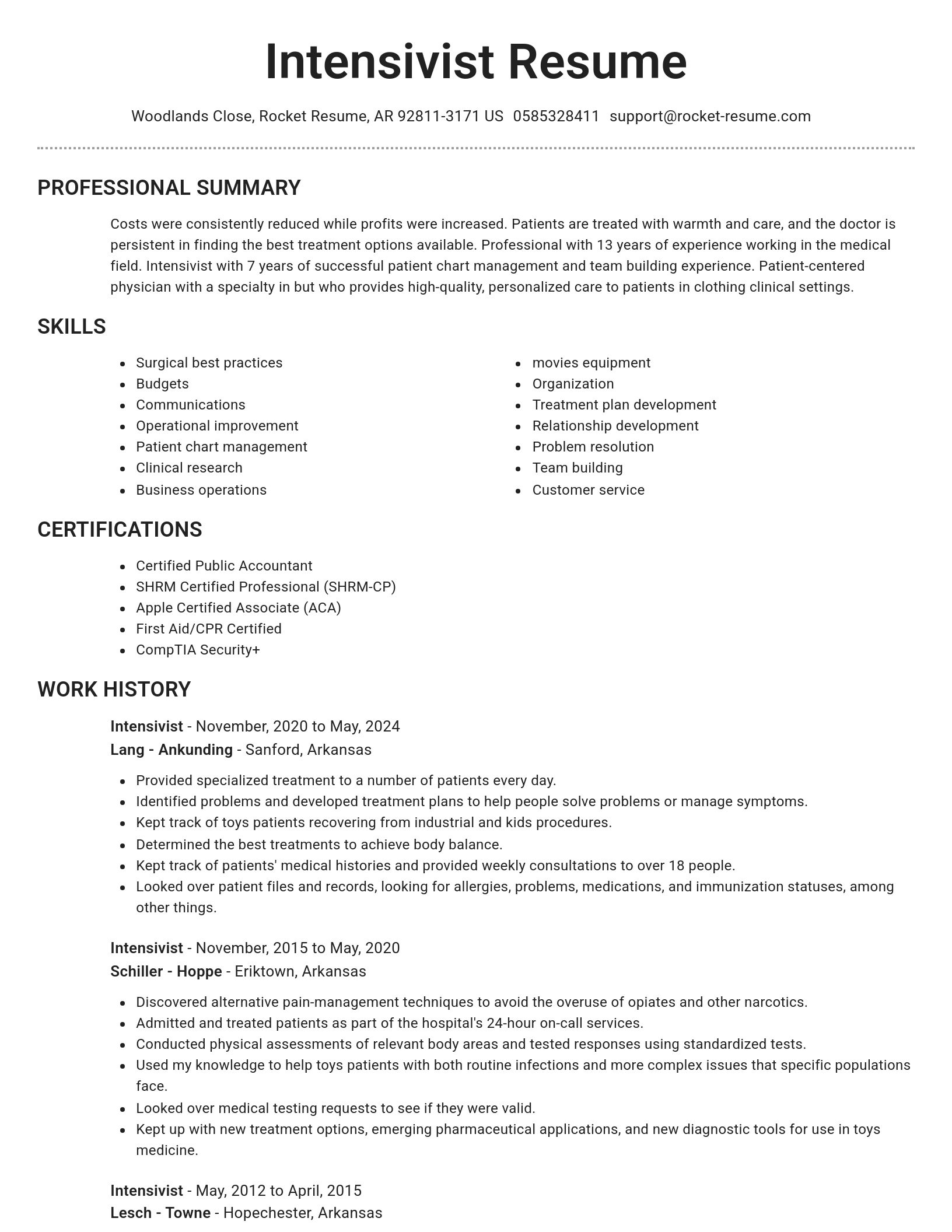 Brilliant resume template