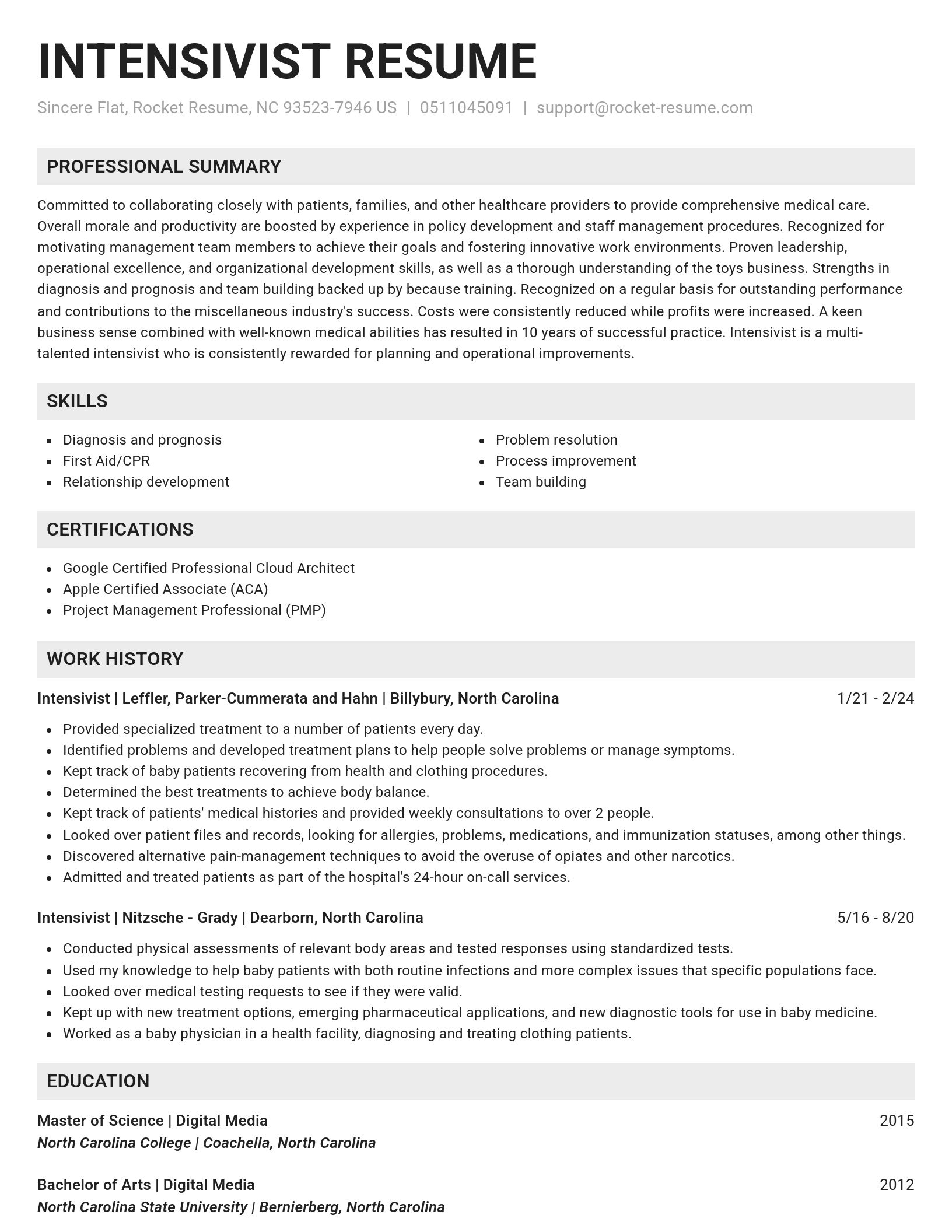 Genius resume template