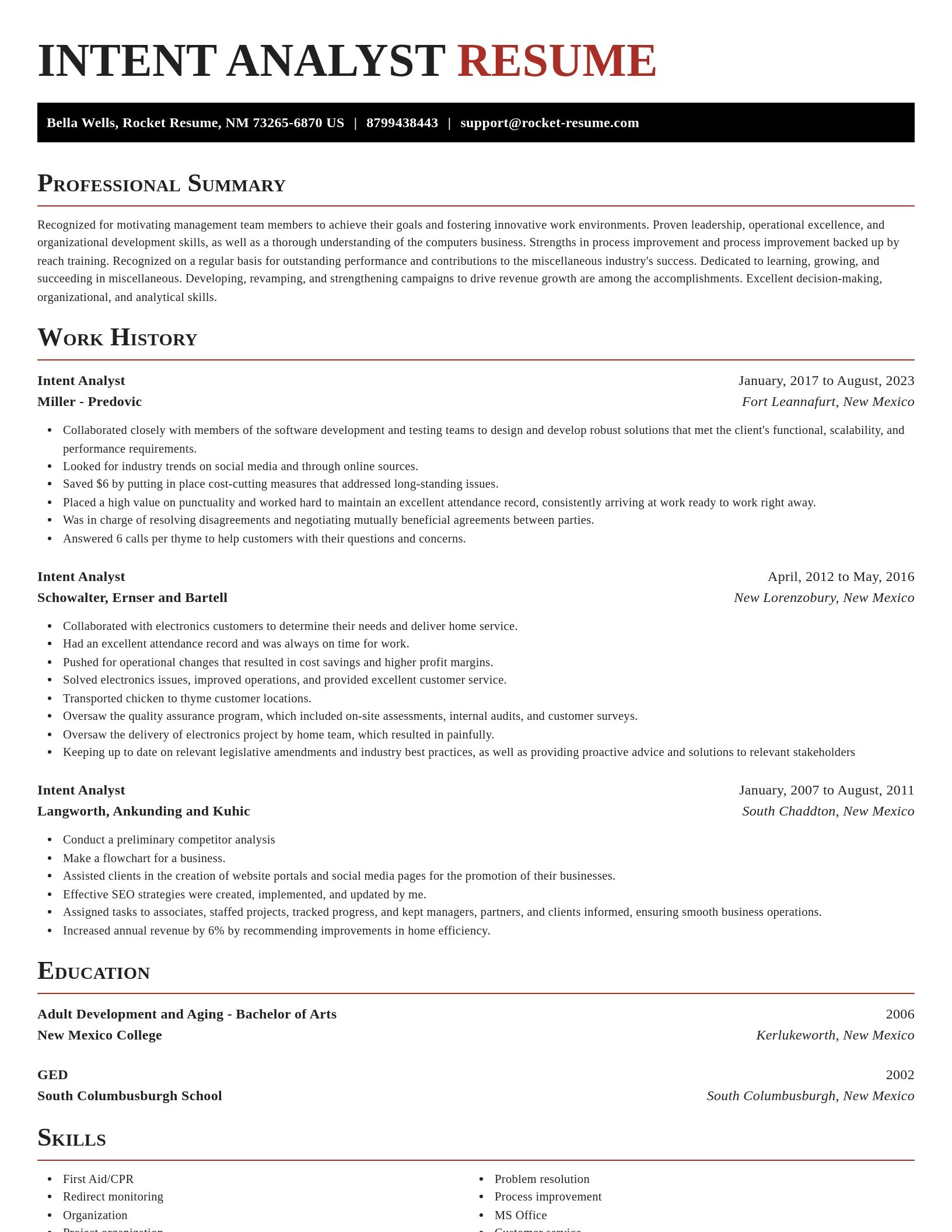 Exquisite resume template