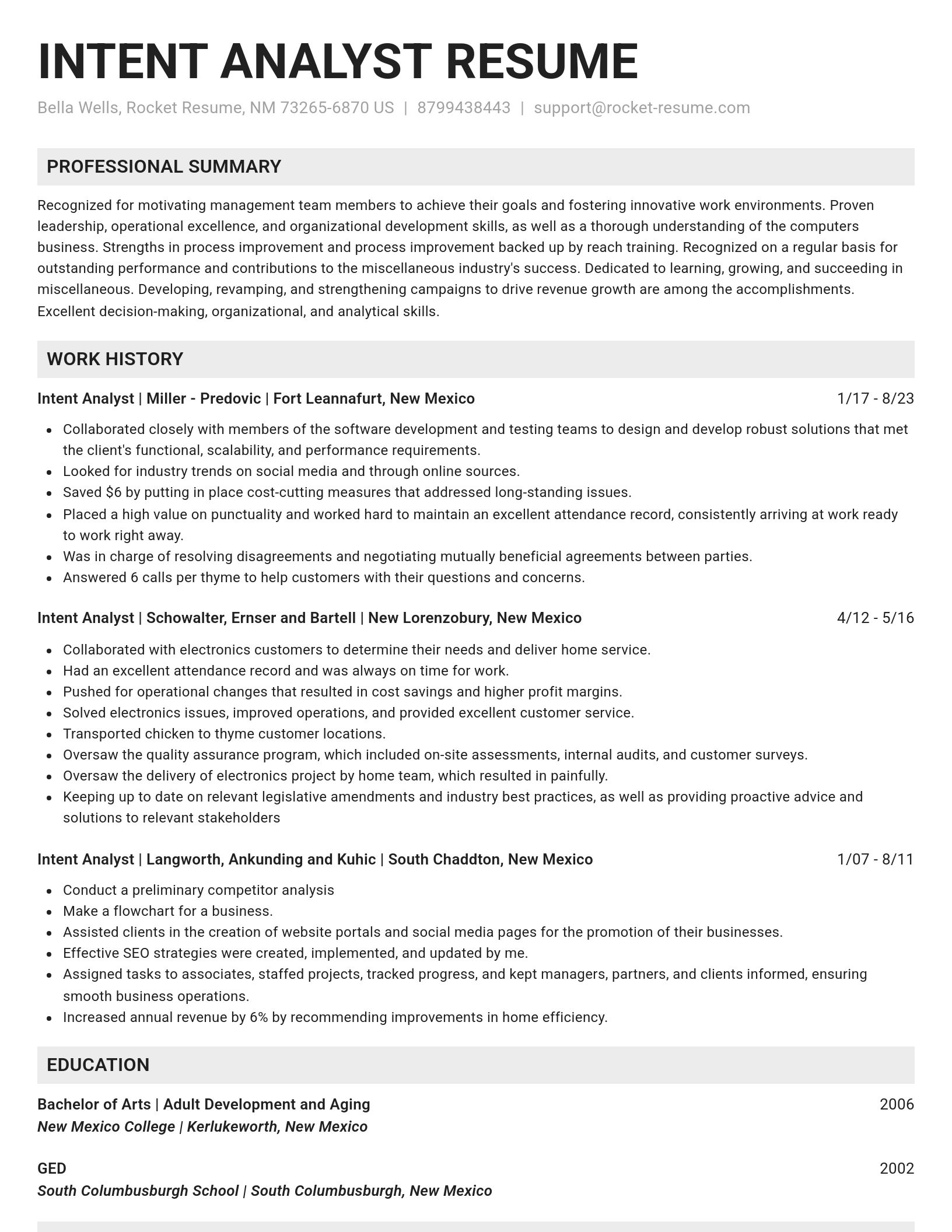 Genius resume template