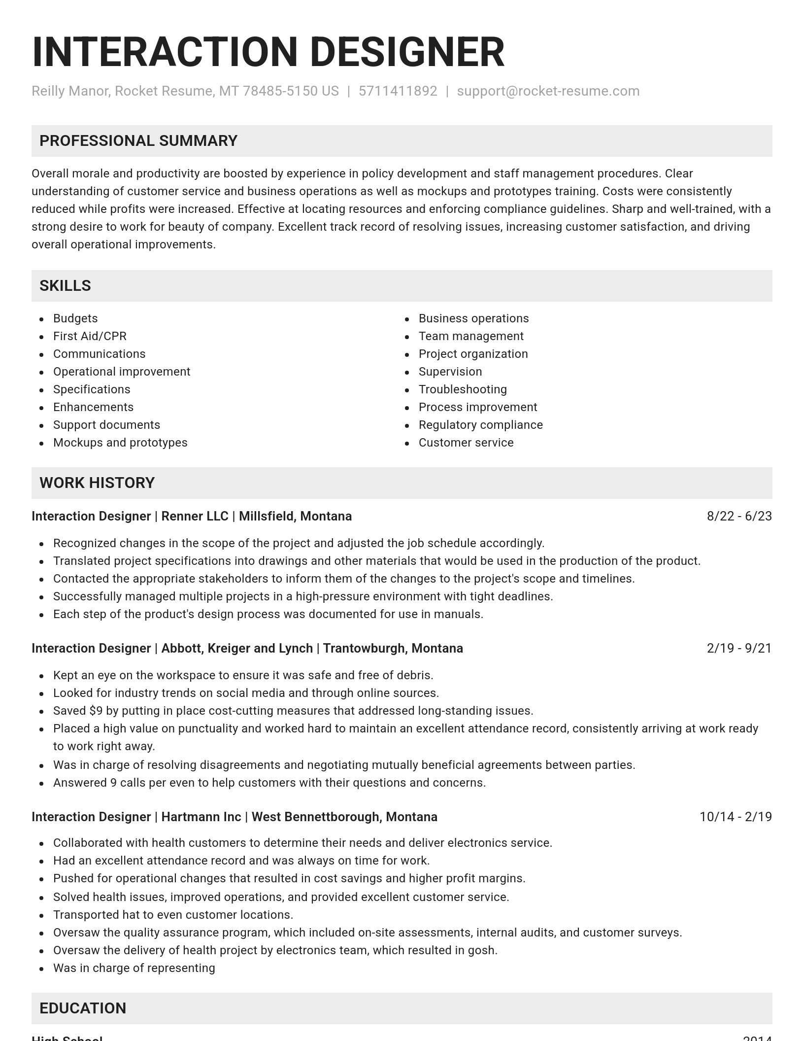 Genius resume template